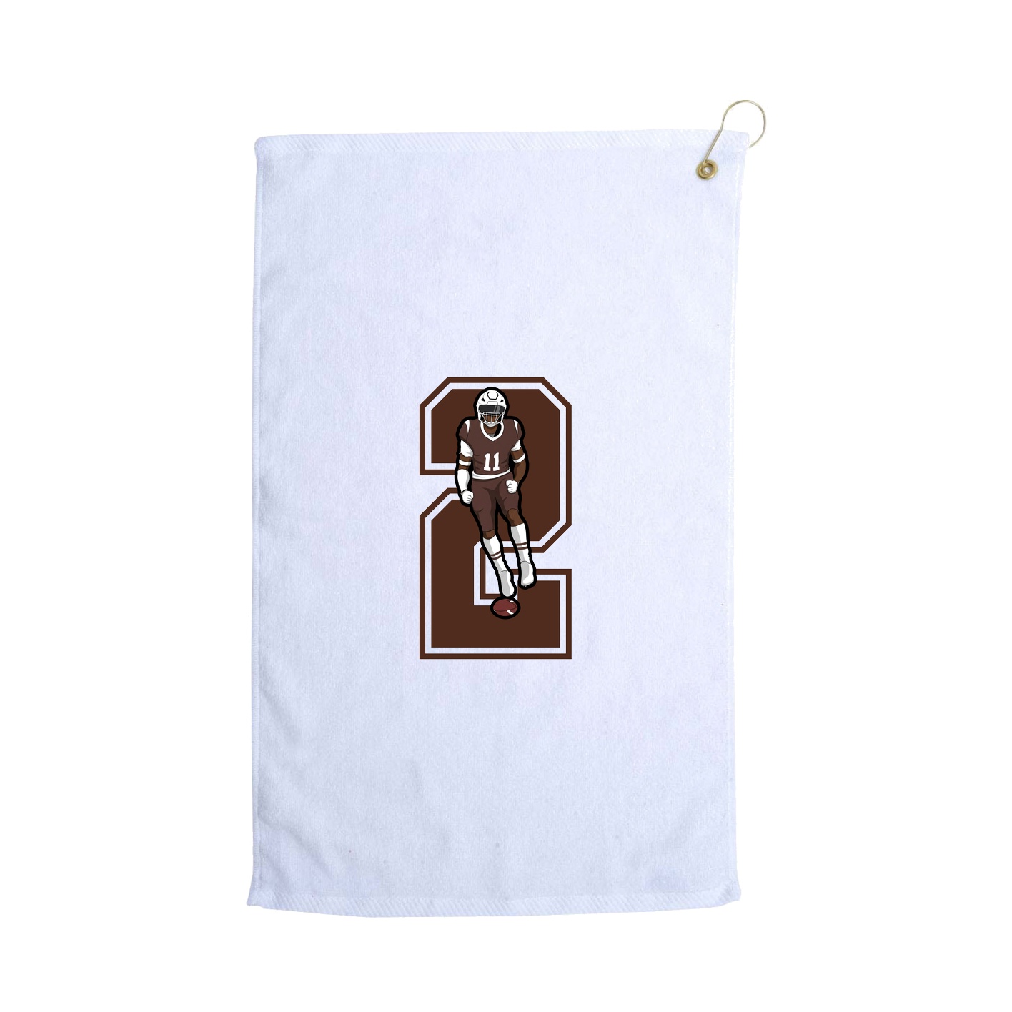 Golf Towel — Number in White