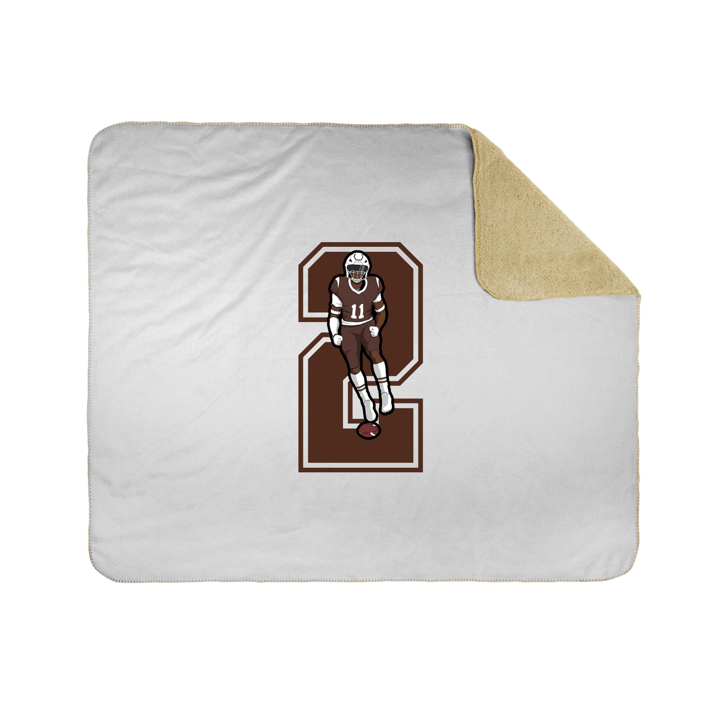 Throw Blanket — Number in White