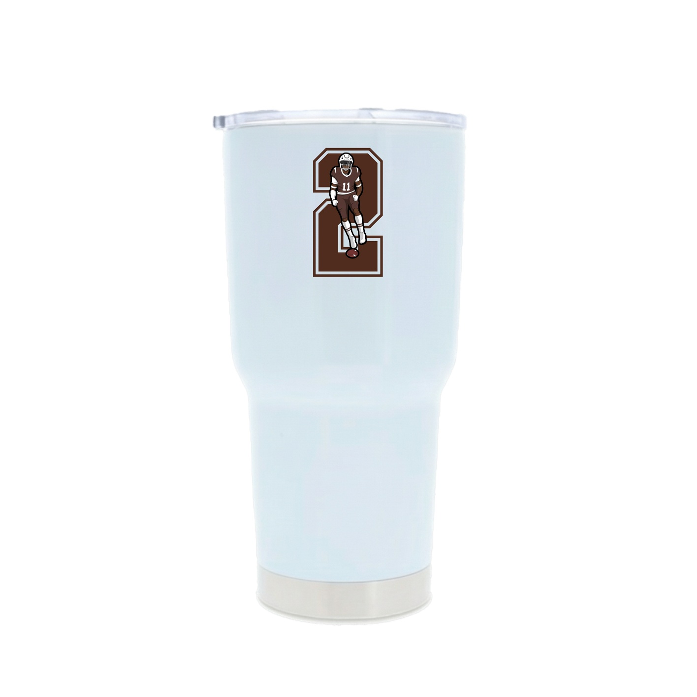 30oz Stainless Steel Tumbler — Number in White