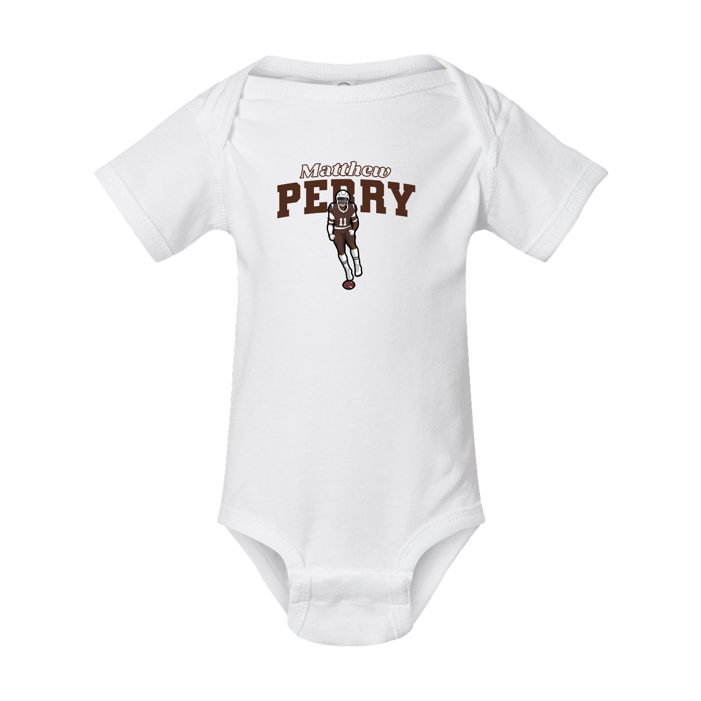 Baby Onesie — Name Arch in White
