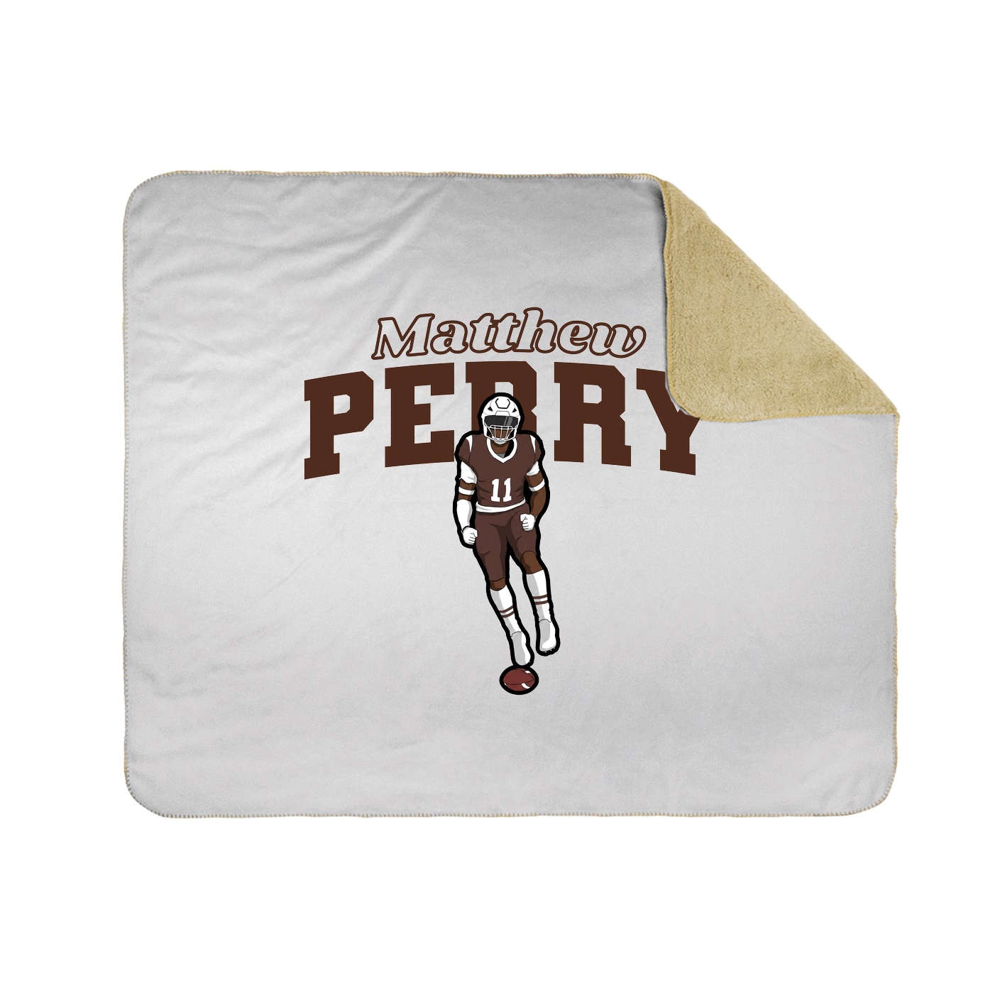 Throw Blanket — Name Arch in White