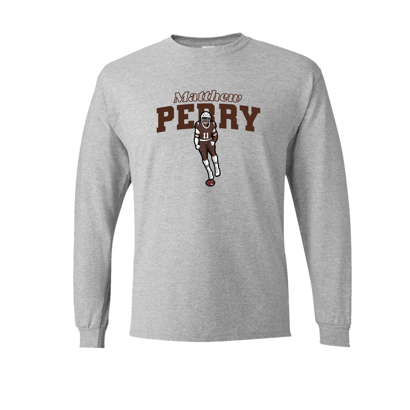 Long Sleeve Tee — Name Arch in Grey