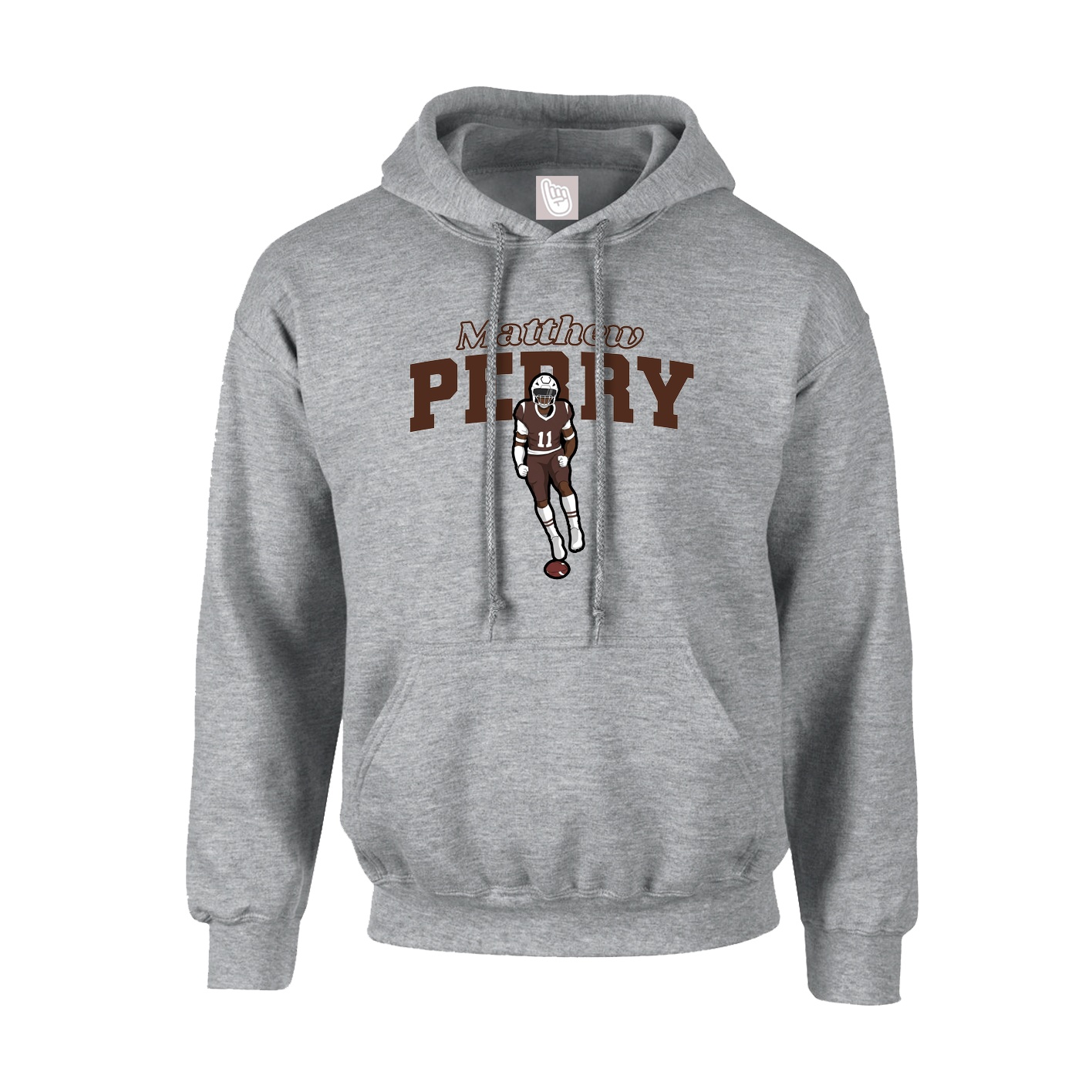 Youth Hoodie — Name Arch in Grey