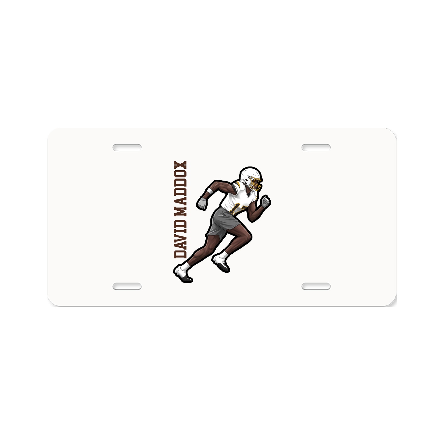 License Plate — Name Vertical in Classic