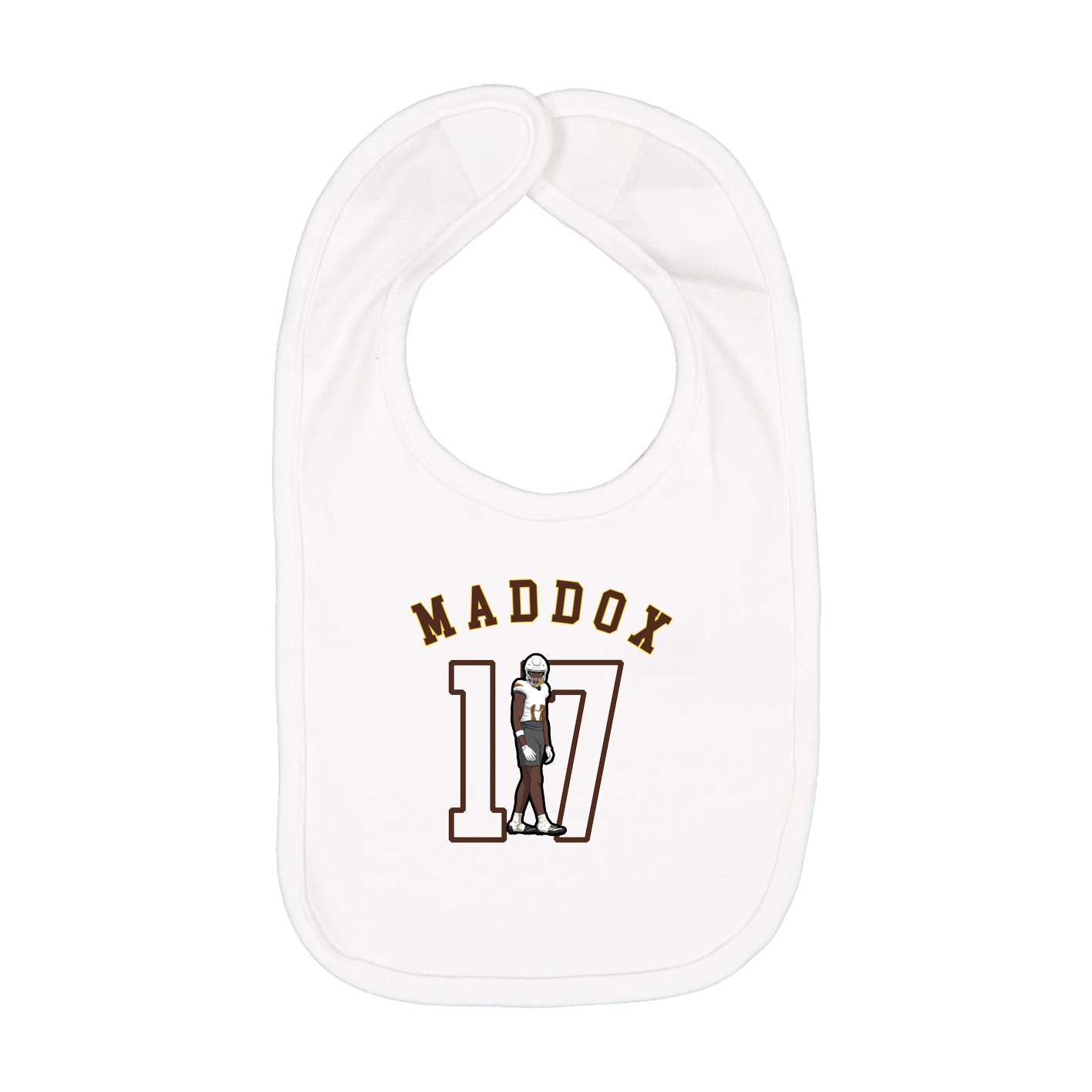 Infant Bib — Shirsey Arch in White
