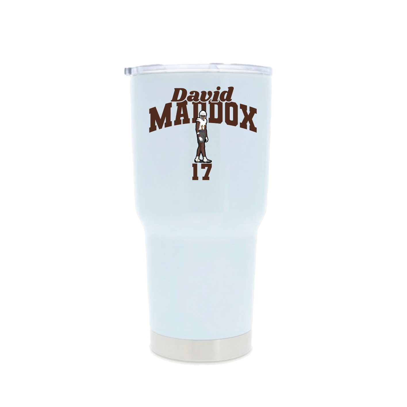 30oz Stainless Steel Tumbler — Signature Arch in White