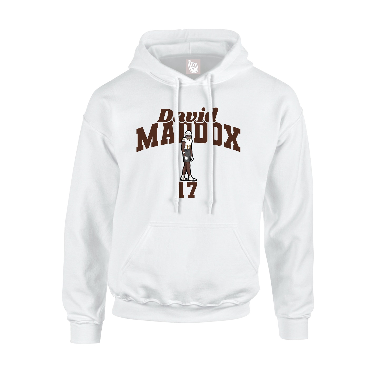 Youth Hoodie — Signature Arch in White