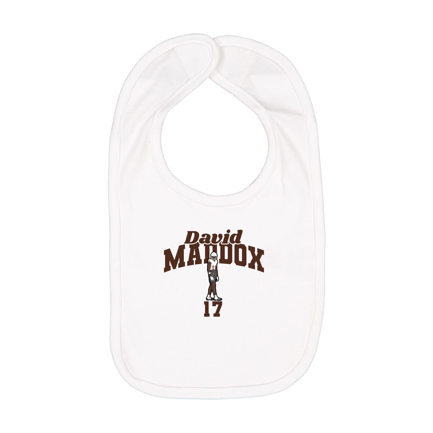 Infant Bib — Signature Arch in White