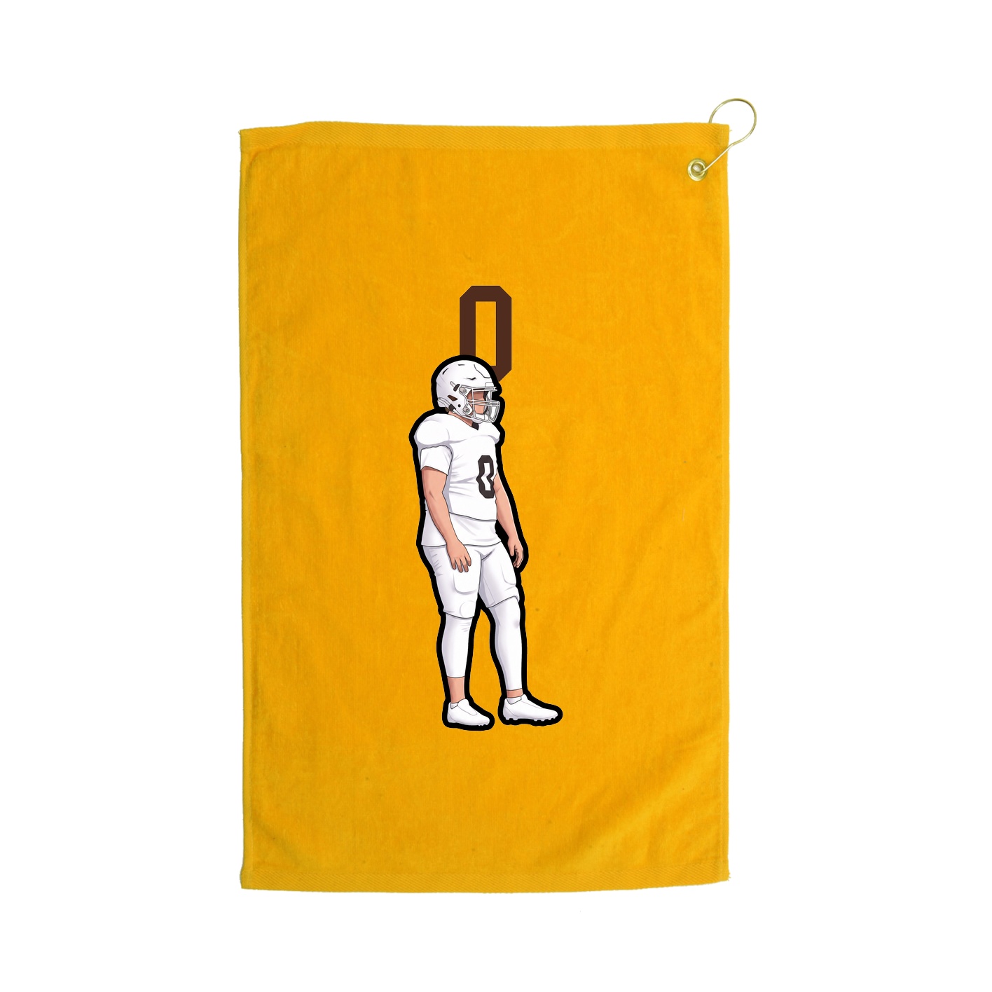 Golf Towel — Number Top in Gold