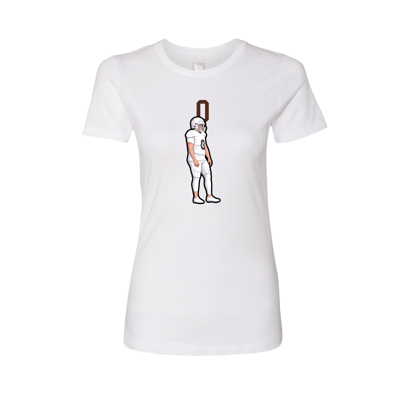 Fitted Women's Tee — Number Top in White