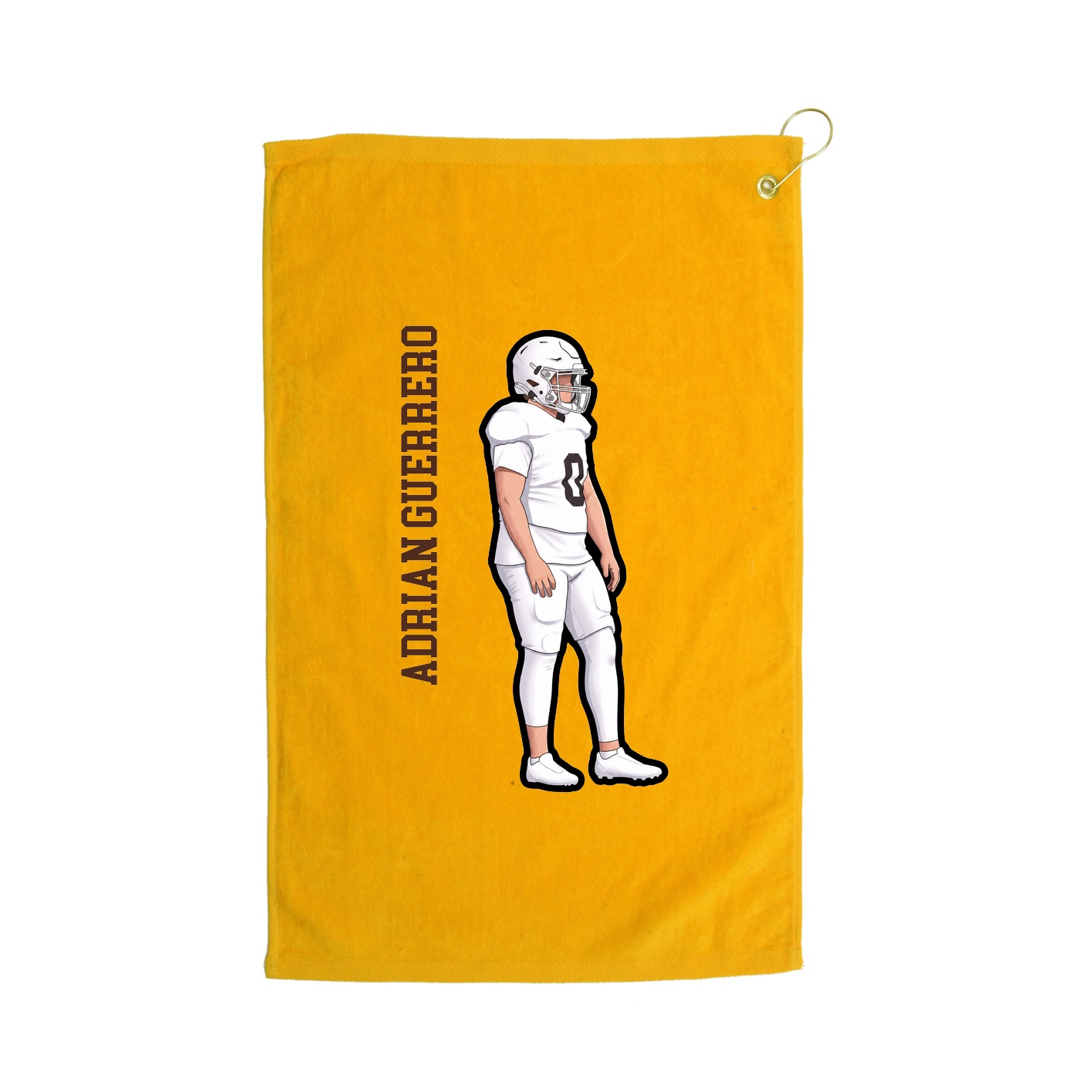 Golf Towel — Name Vertical in Gold