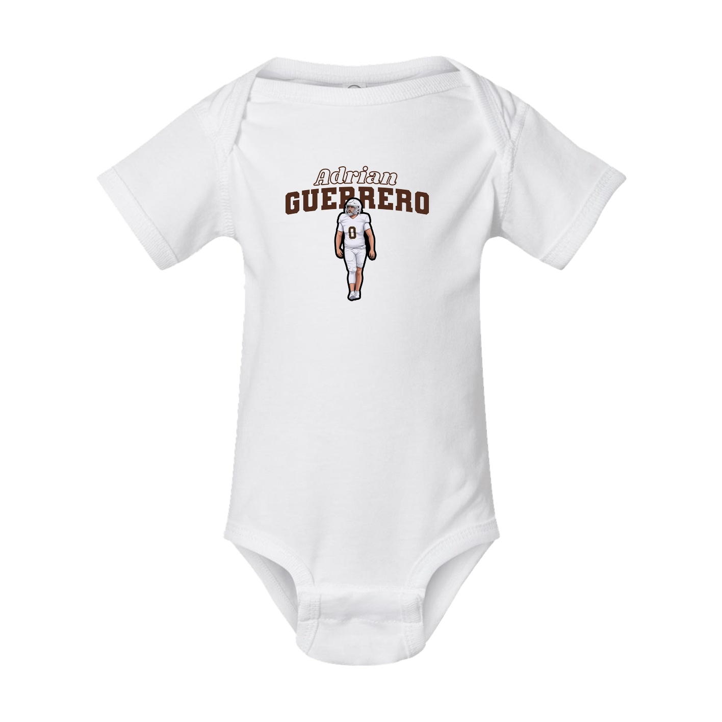 Baby Onesie — Name Arch in White
