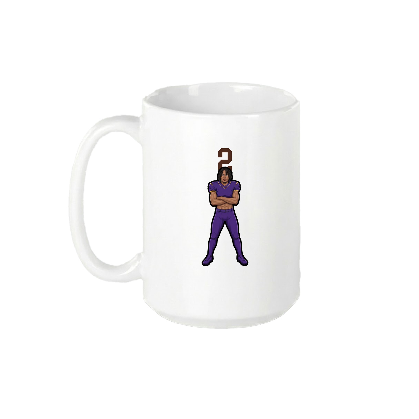 15oz Coffee Mug — Number Top in White