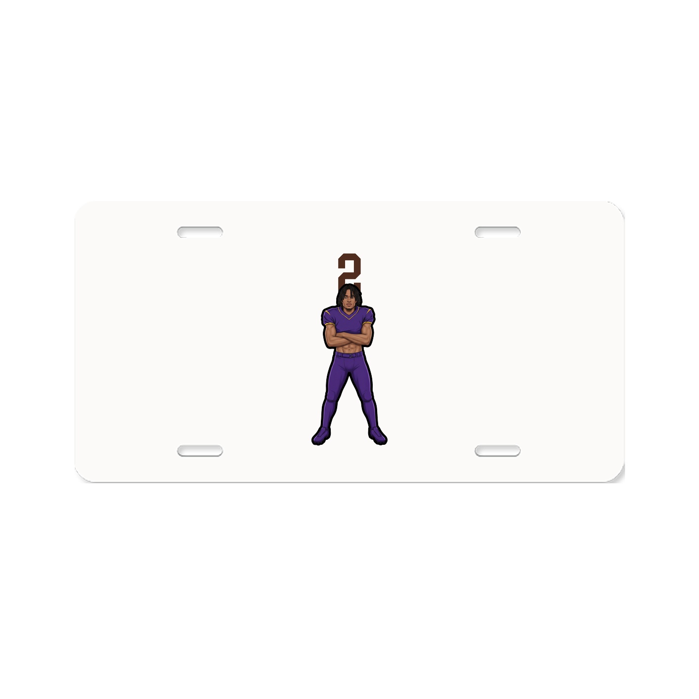 License Plate — Number Top in Classic