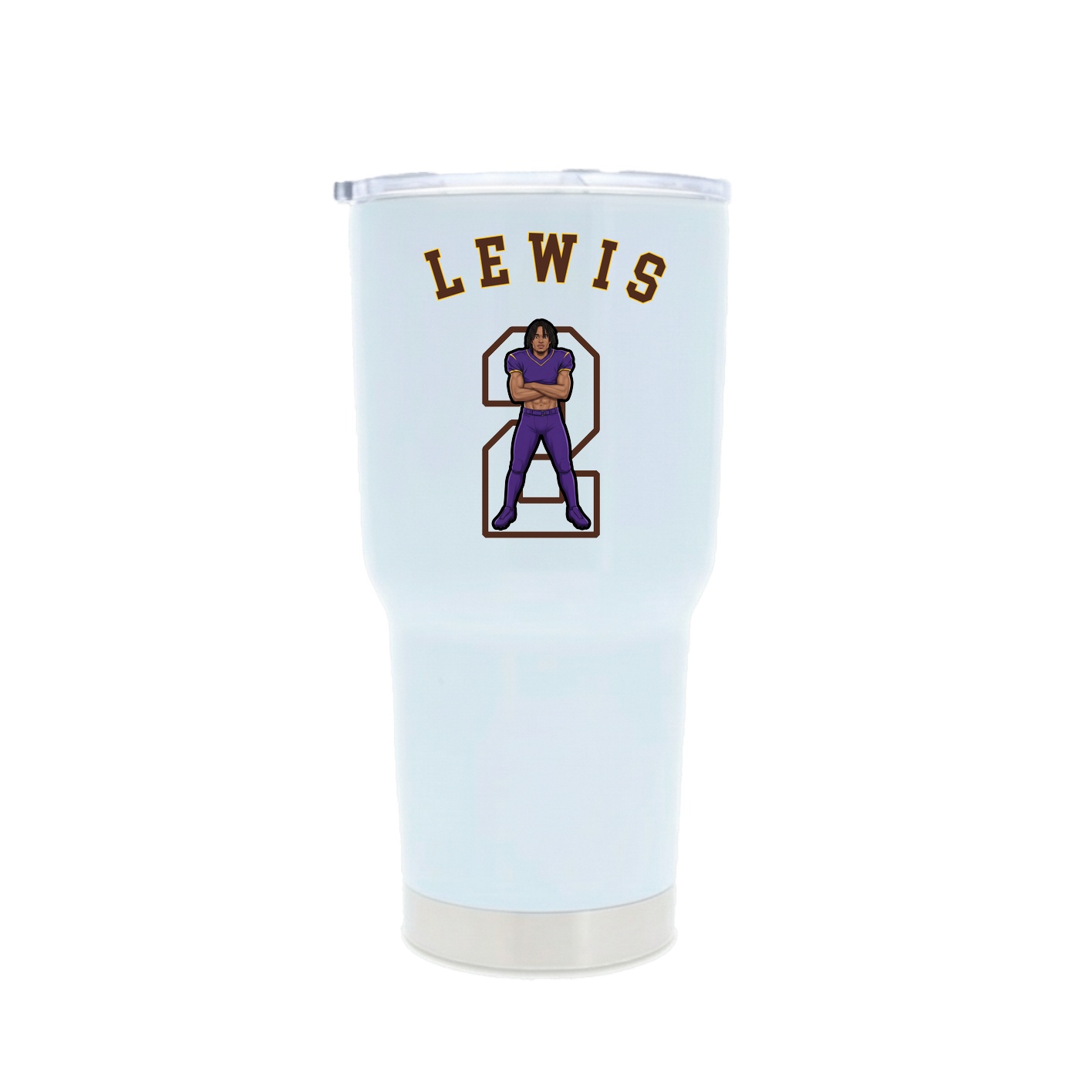 30oz Stainless Steel Tumbler — Shirsey Arch in White