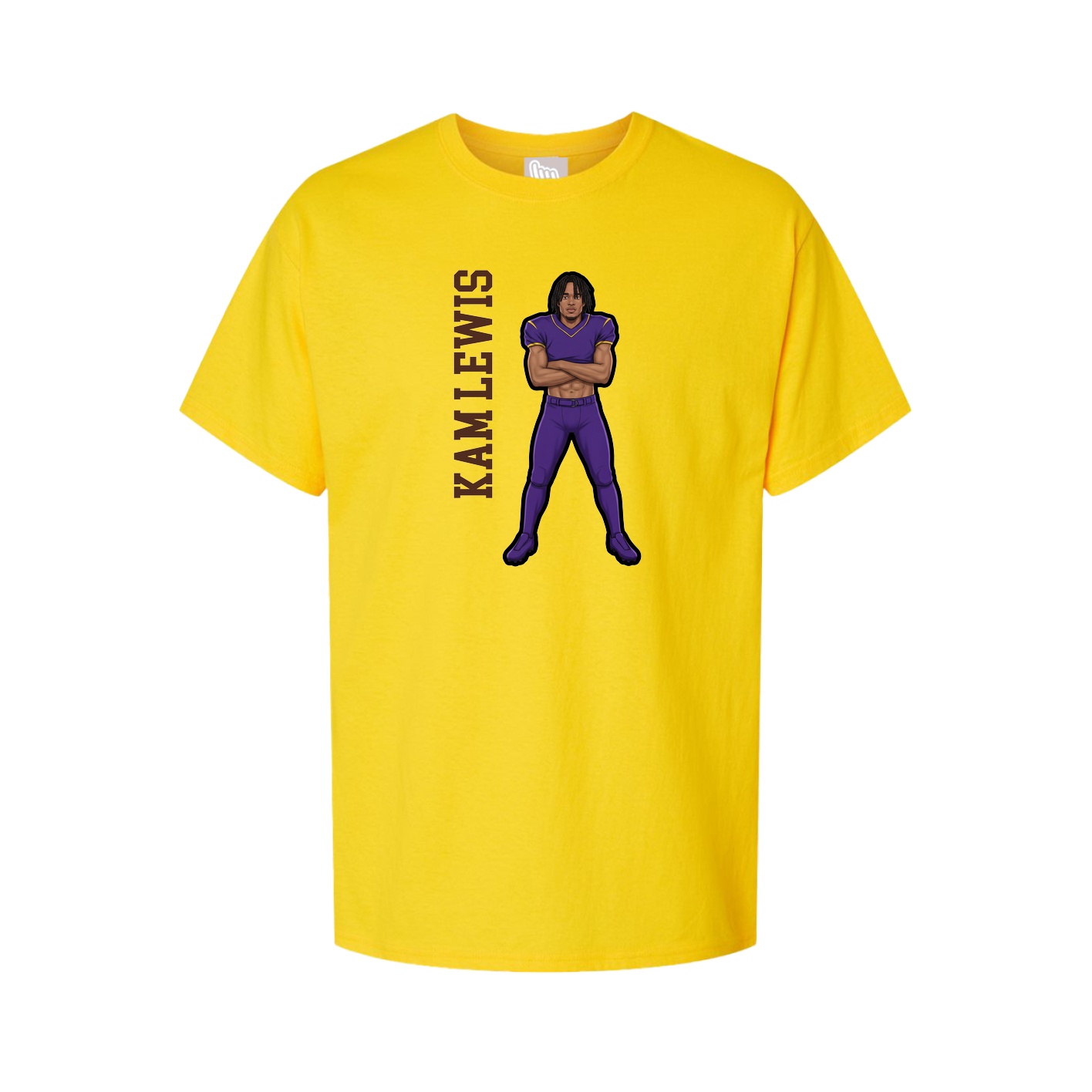 Tee — Name Vertical in Gold