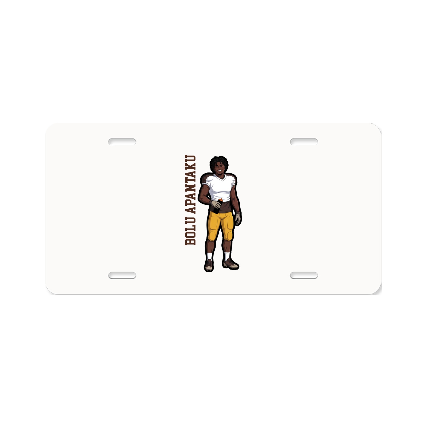 License Plate — Name Vertical in Classic