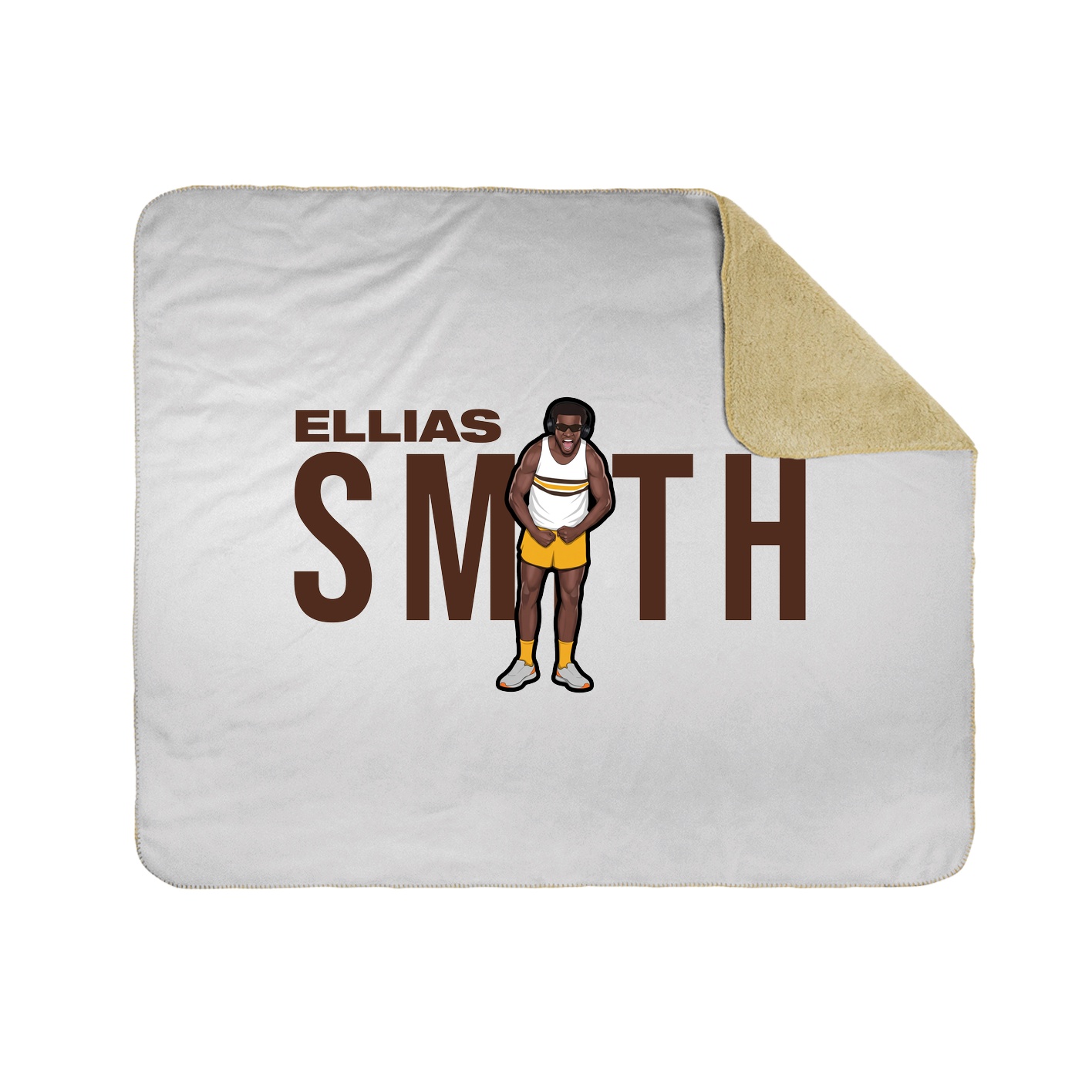 Throw Blanket — Player Name in White
