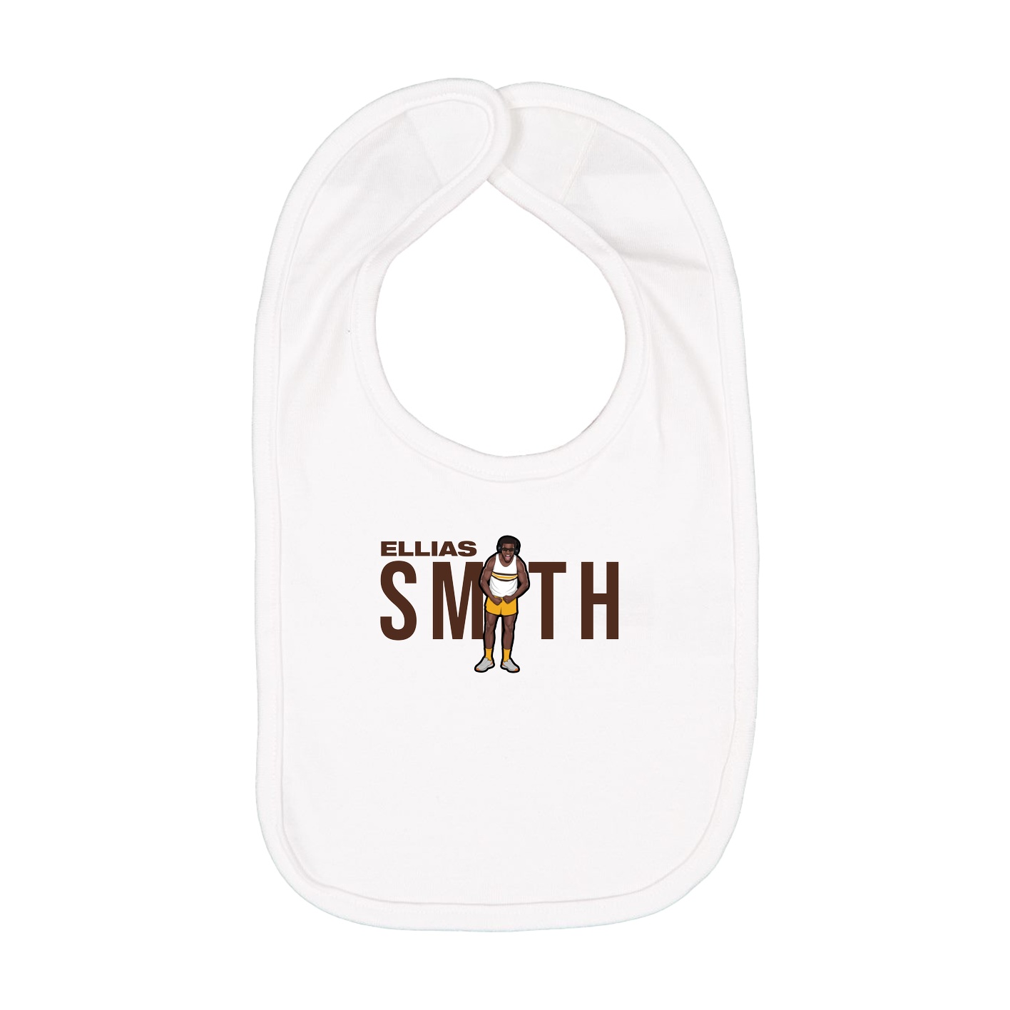 Infant Bib — Player Name in White