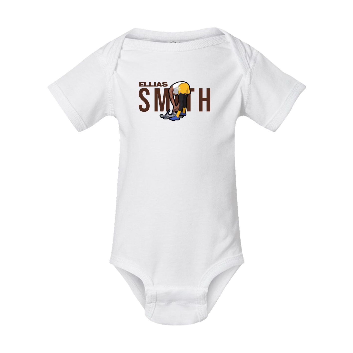 Baby Onesie — Player Name in White