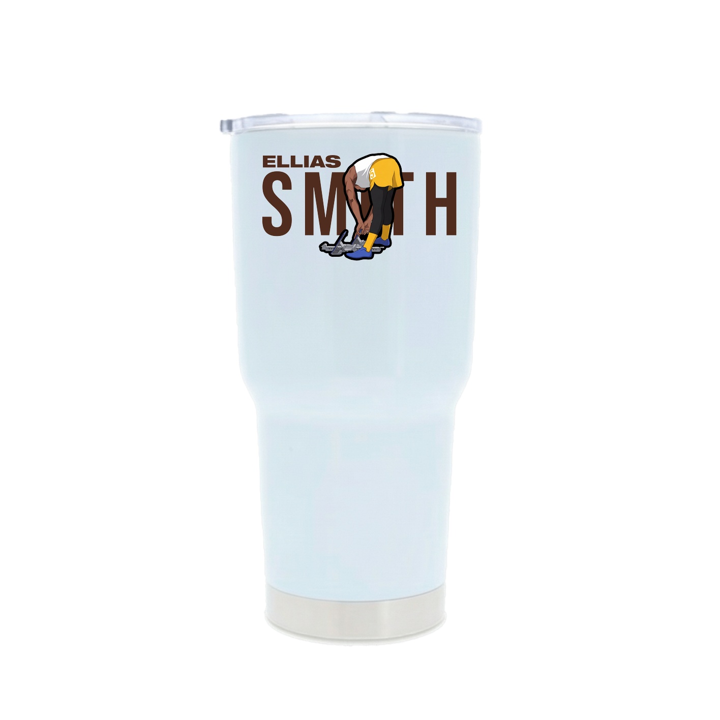 30oz Stainless Steel Tumbler — Player Name in White