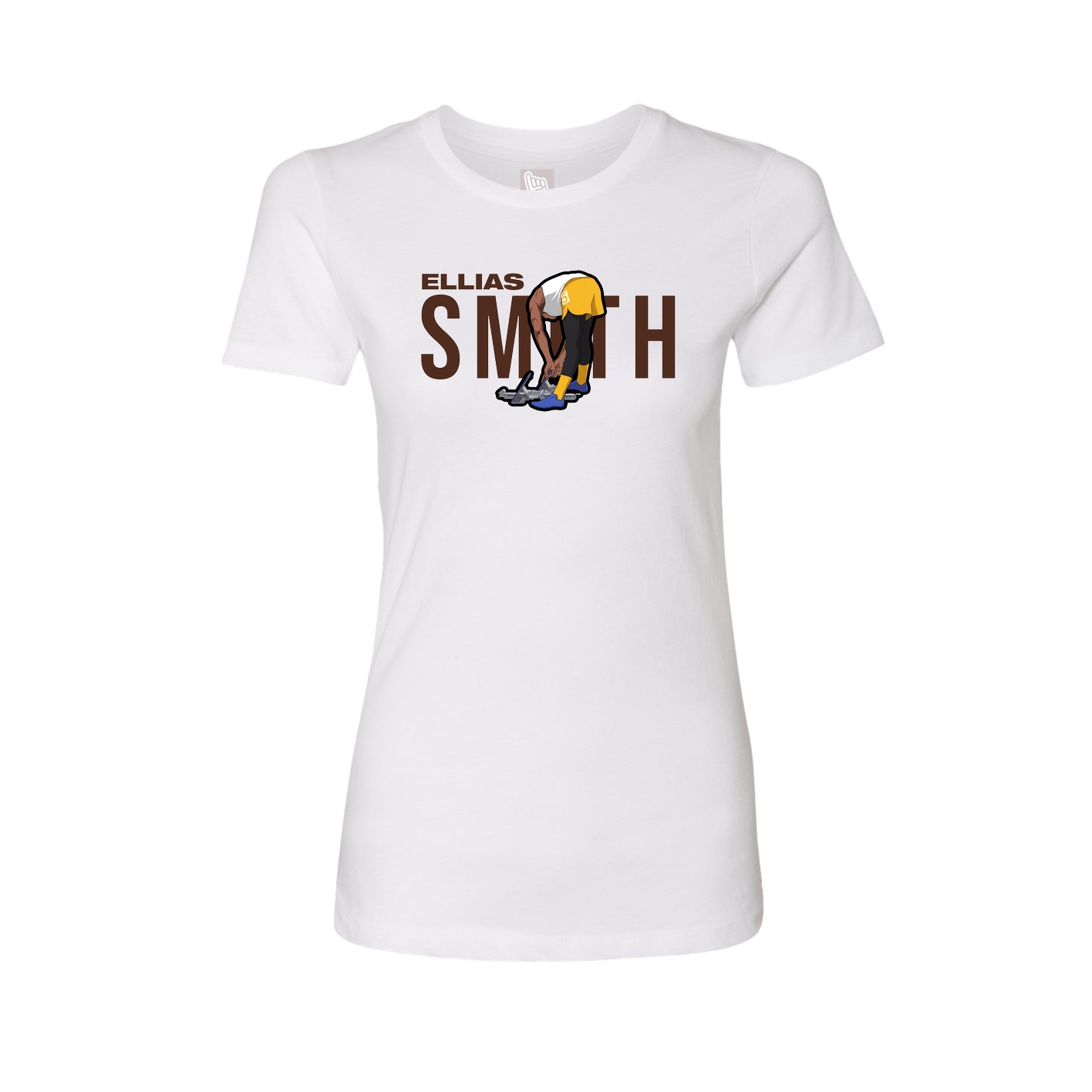 Fitted Women's Tee — Player Name in White