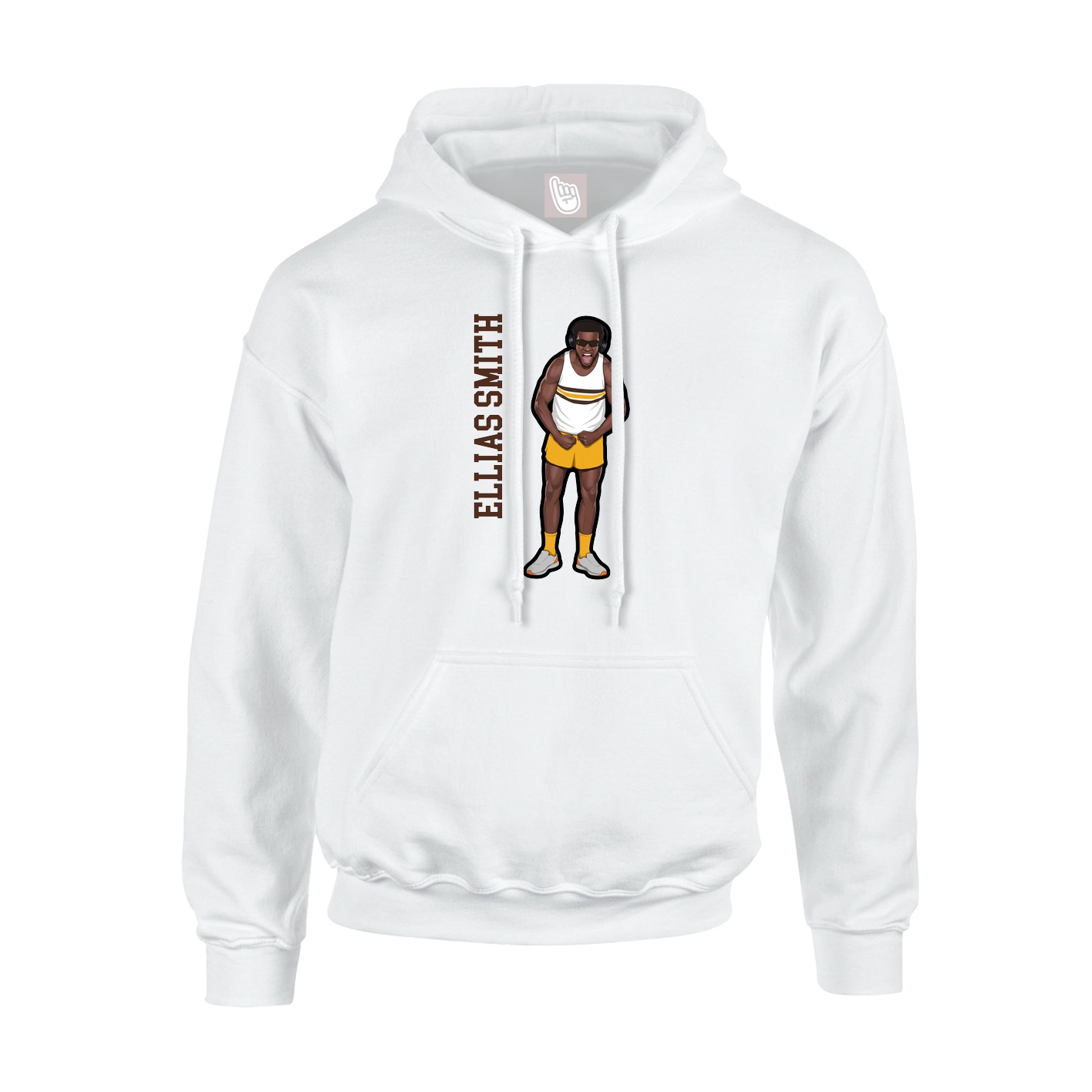 Hoodie — Name Vertical in White