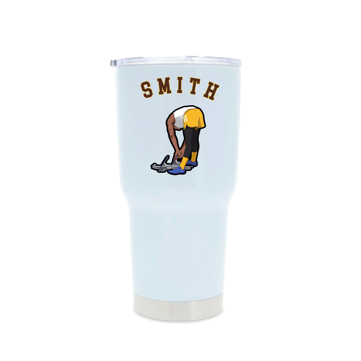 30oz Stainless Steel Tumbler — Shirsey Arch in White
