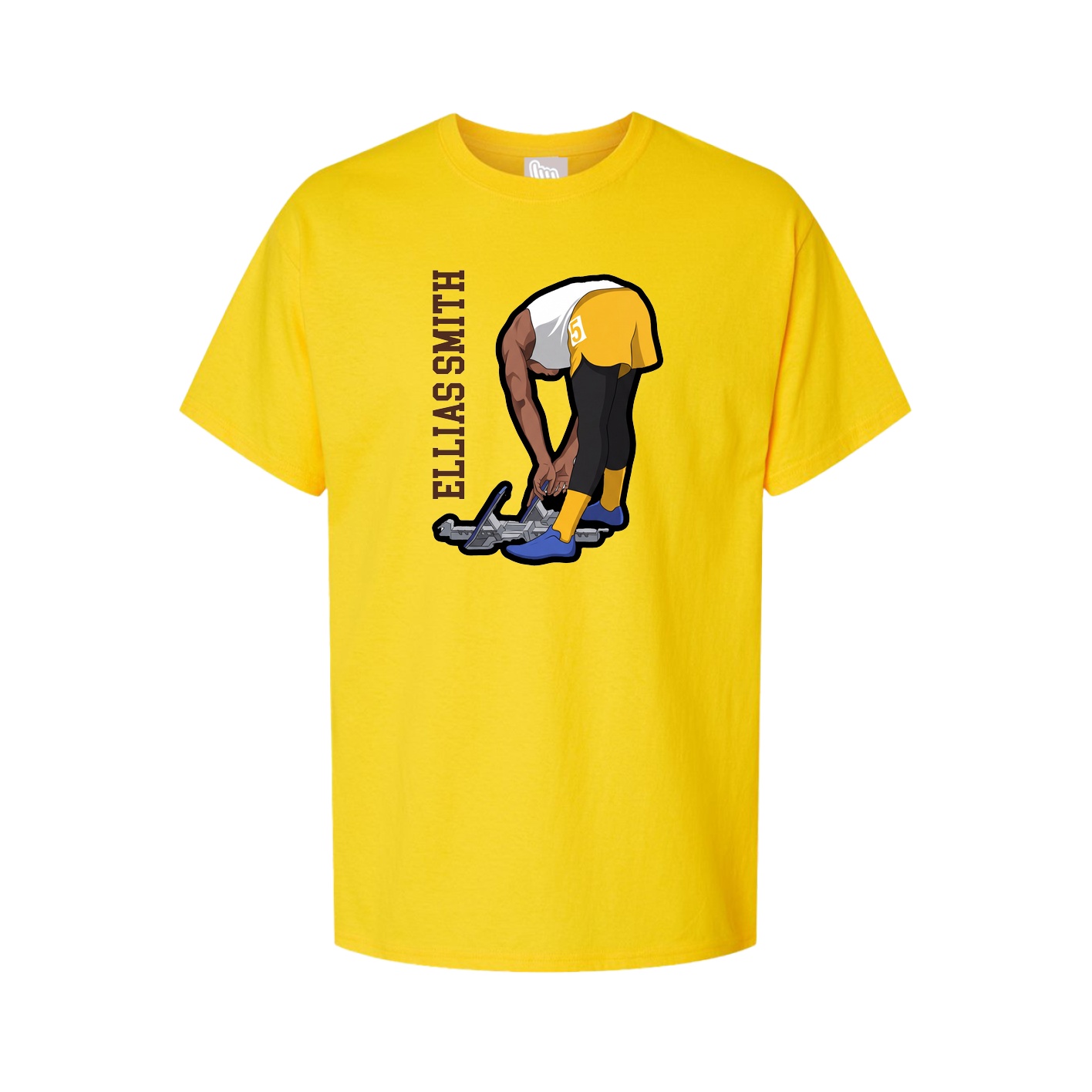 Youth Tee — Name Vertical in Gold
