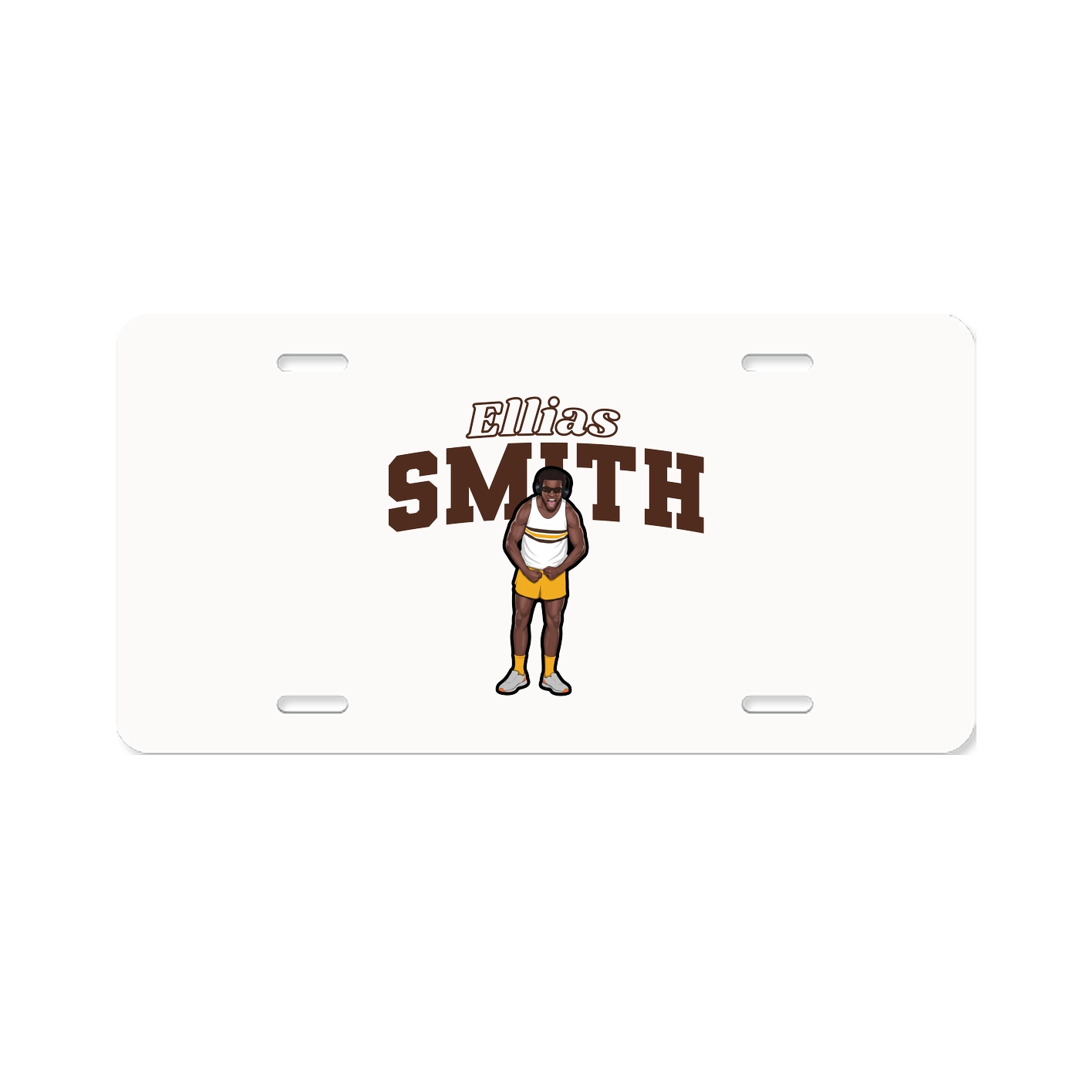 License Plate — Name Arch in Classic