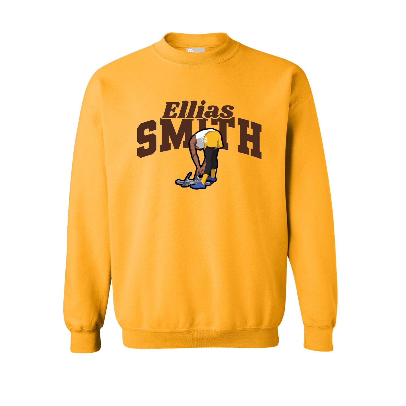 Fleece Crew — Signature Arch in Gold
