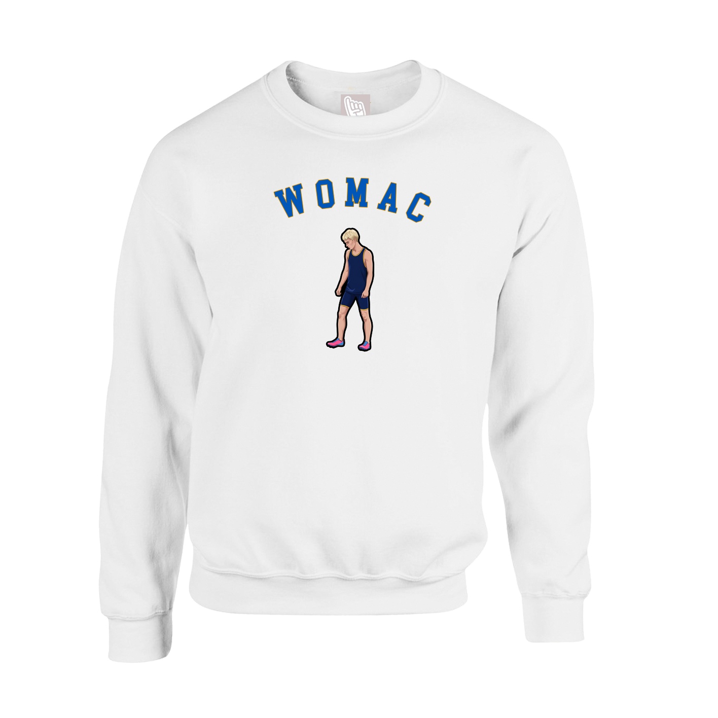 Fleece Crew — Shirsey Arch in White