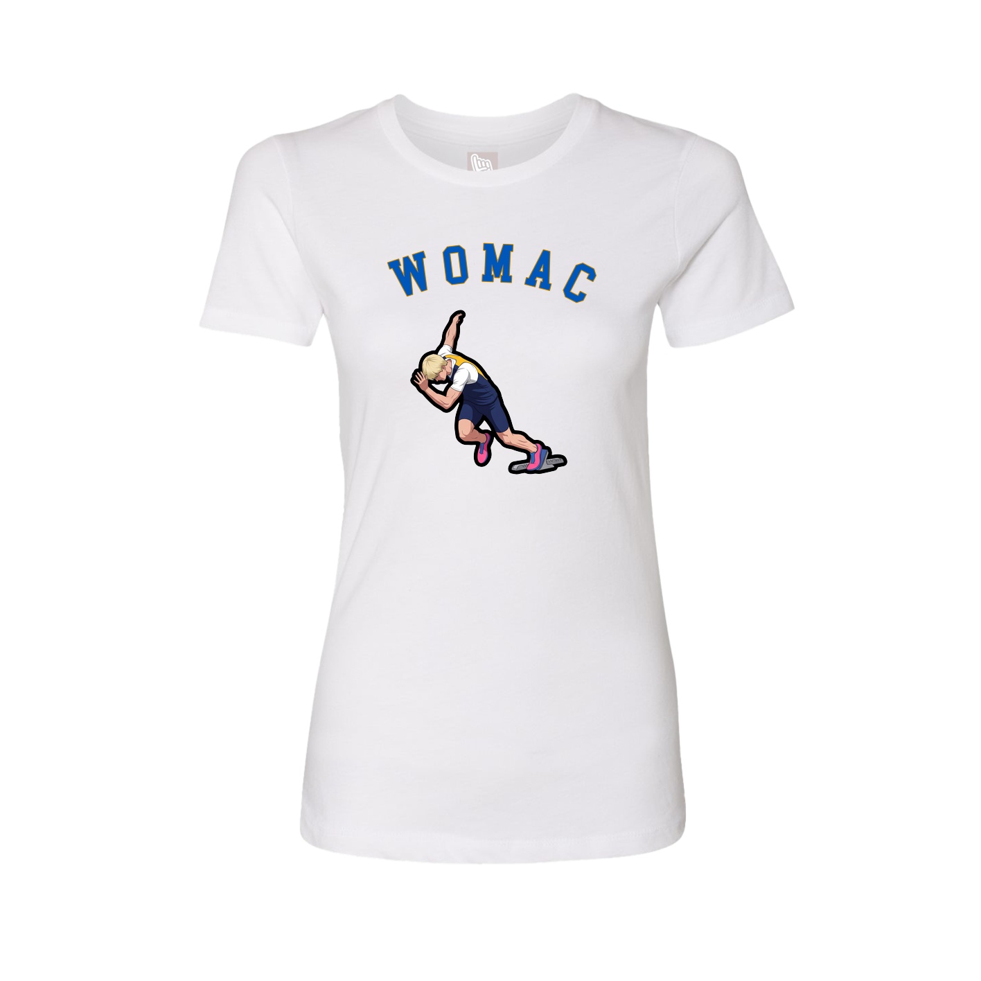 Fitted Women's Tee — Shirsey Arch in White