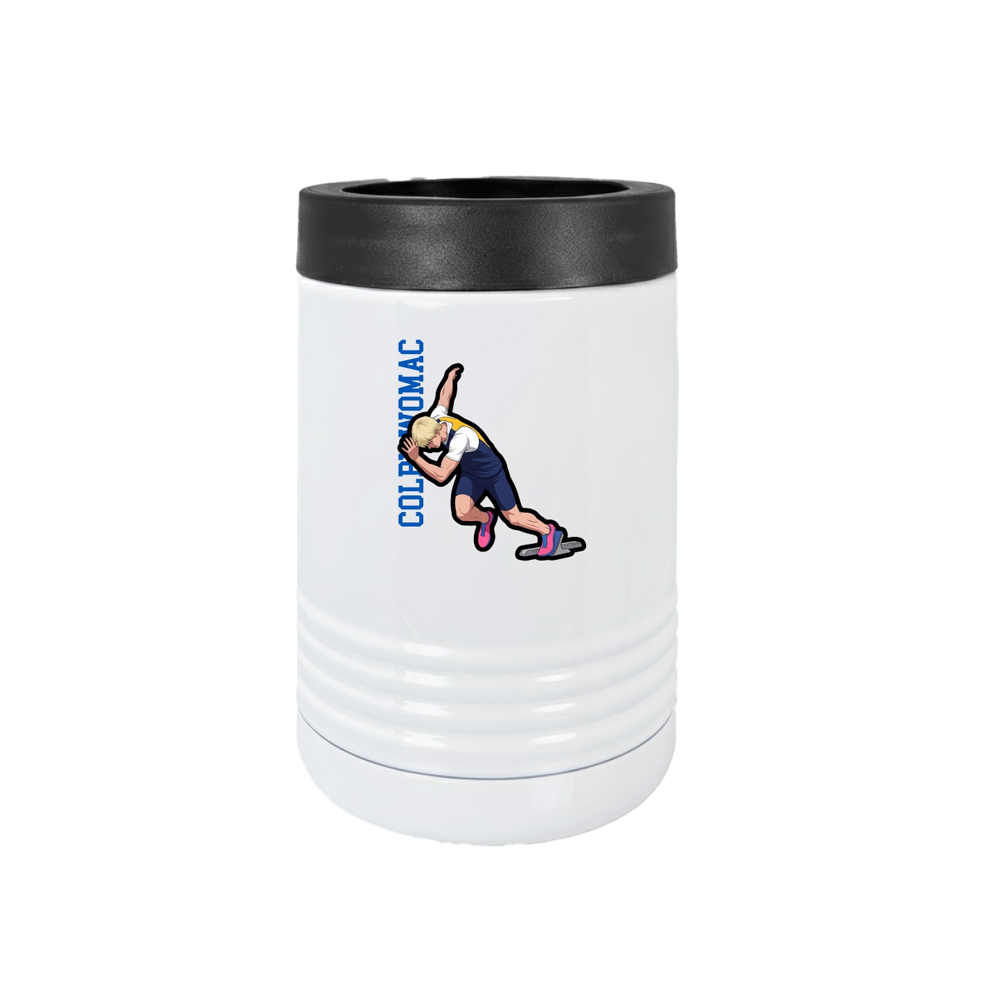 Beverage Holder — Name Vertical in White