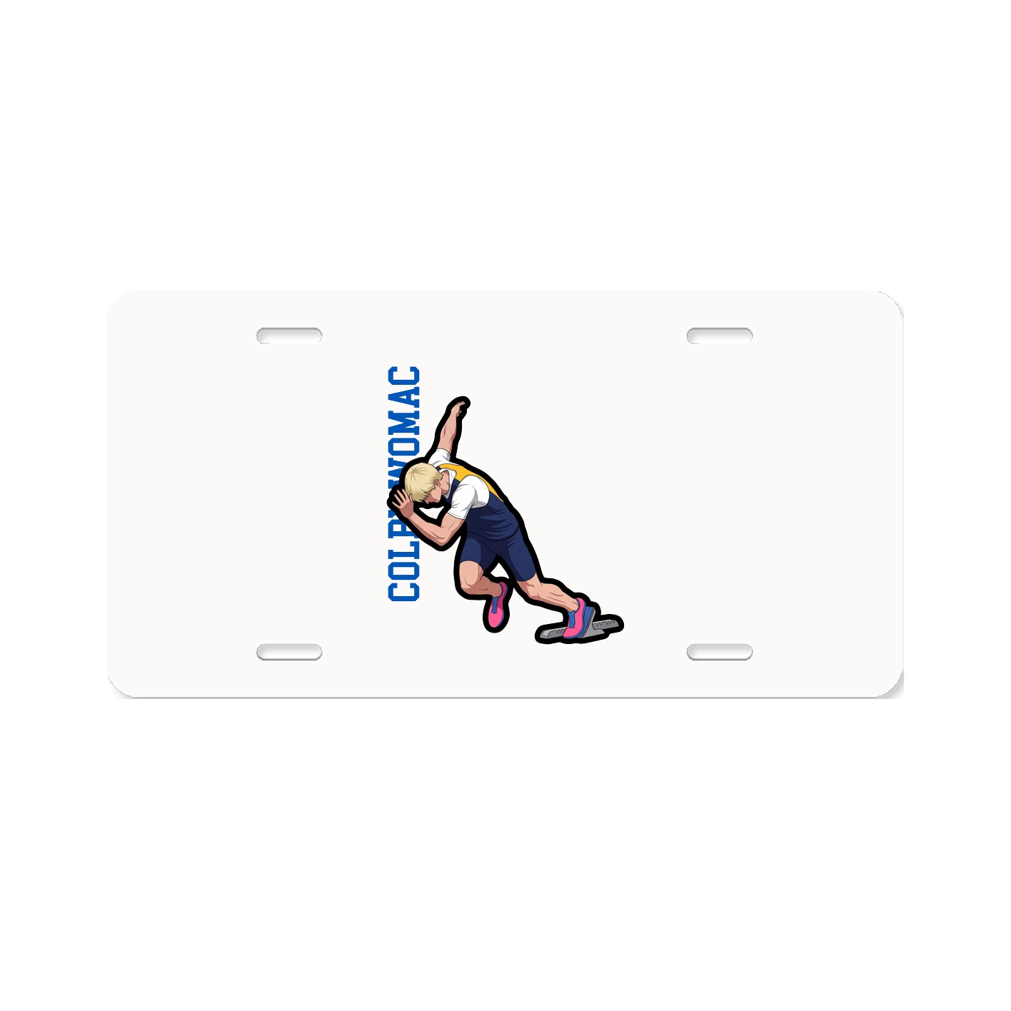 License Plate — Name Vertical in Classic