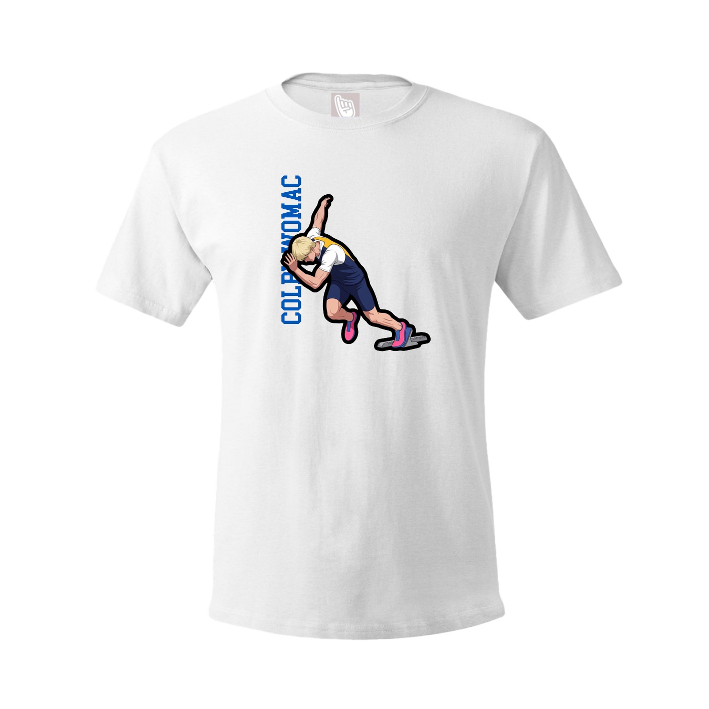 Tee — Name Vertical in White