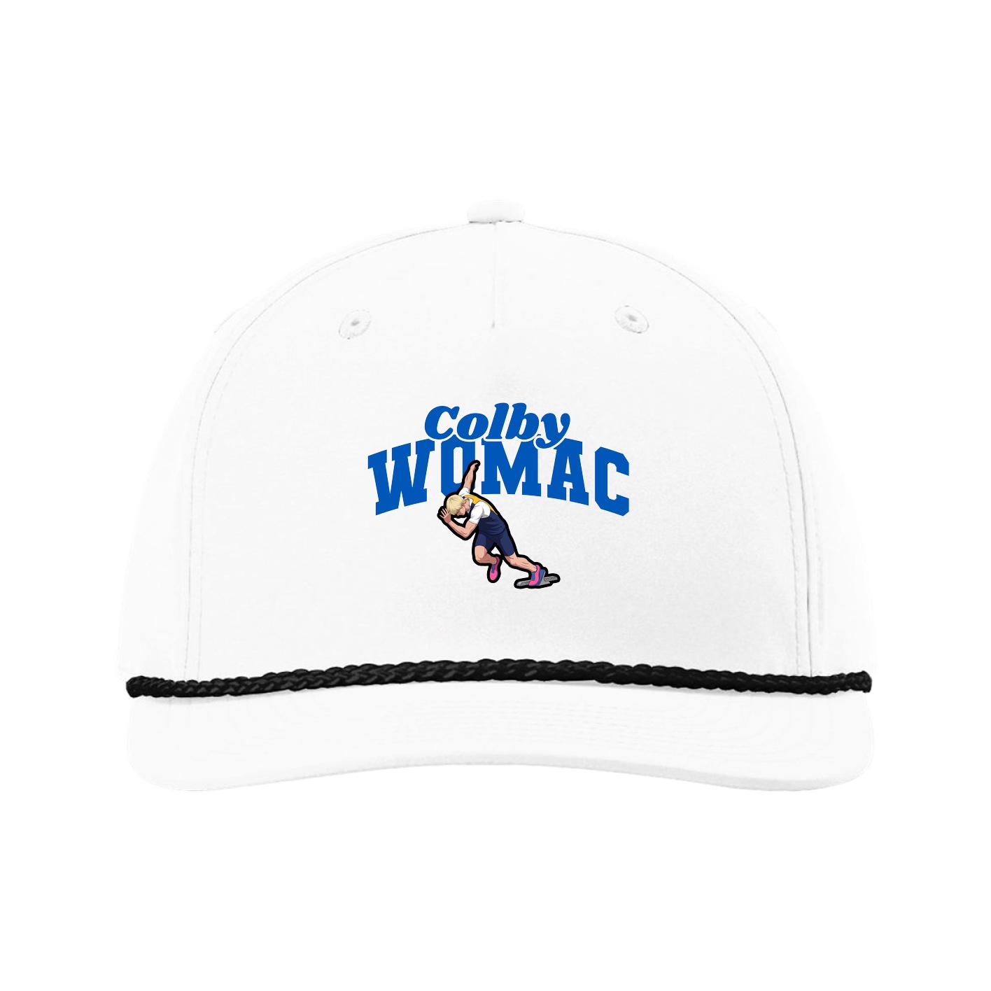 Five-Panel Classic Rope Cap — Signature Arch in White