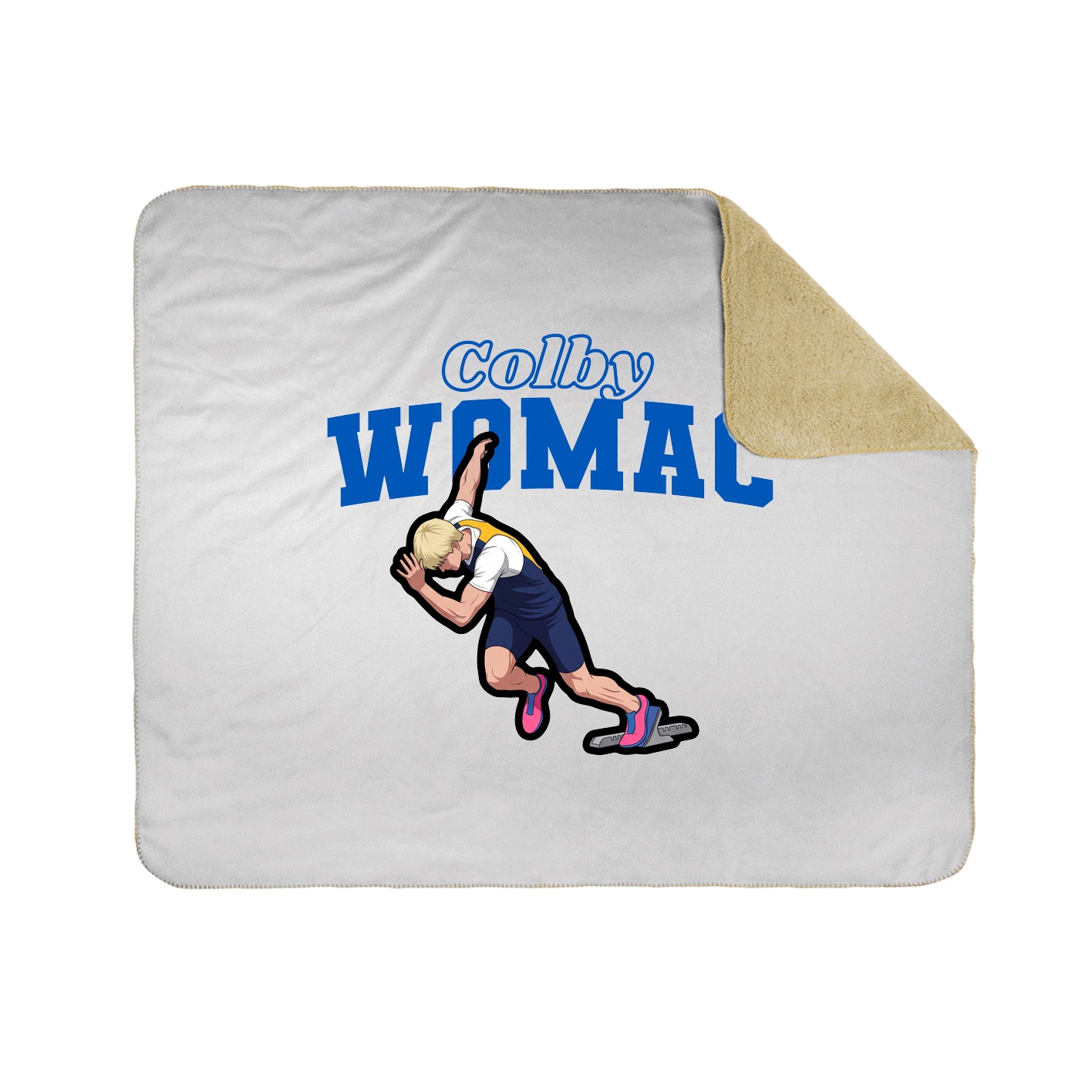 Throw Blanket — Name Arch in White