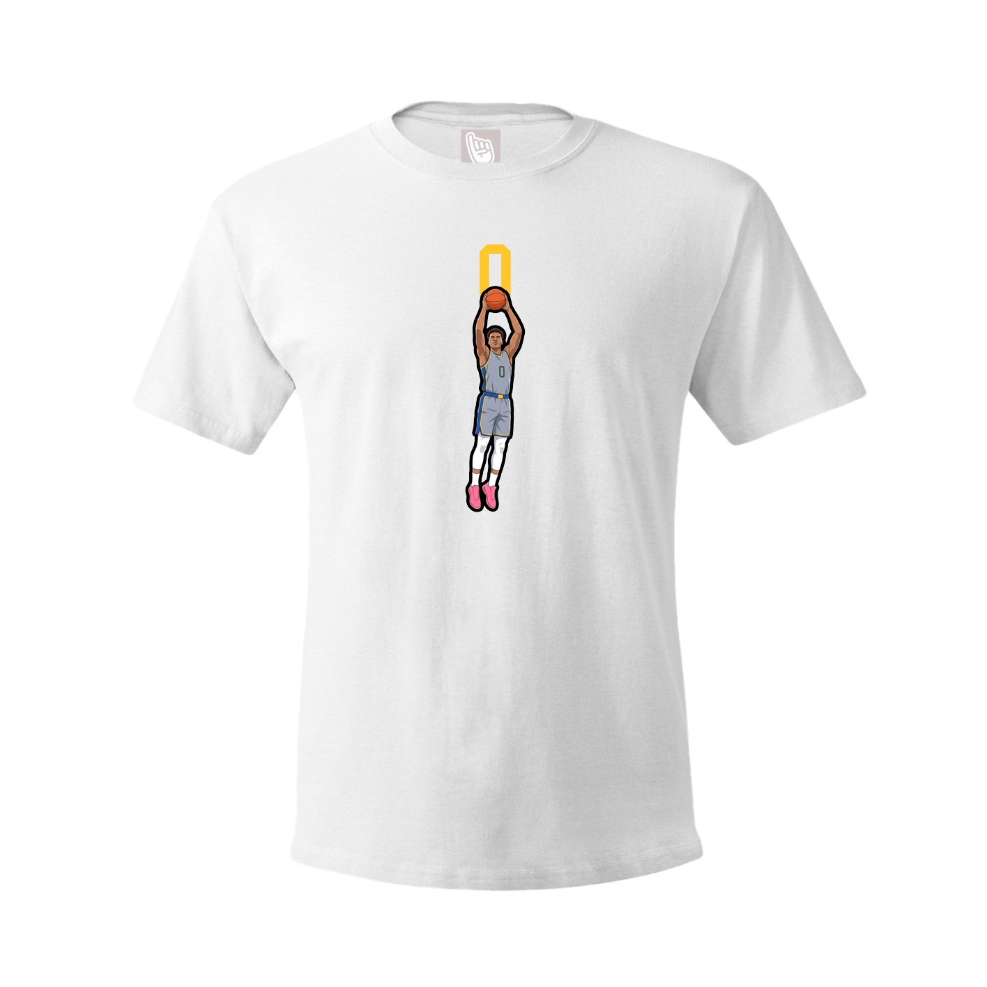 Youth Tee — Number Top in White