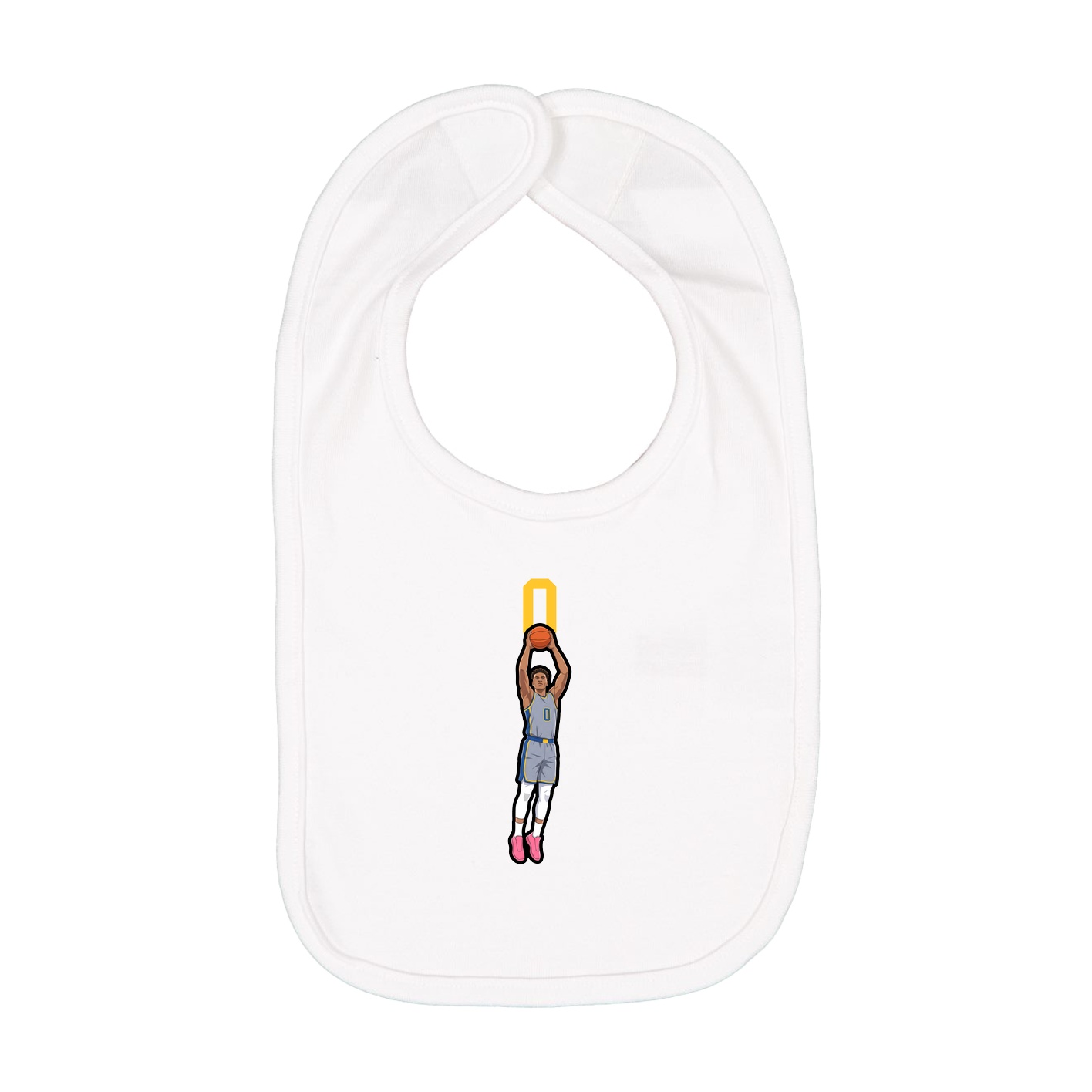 Infant Bib — Number Top in White