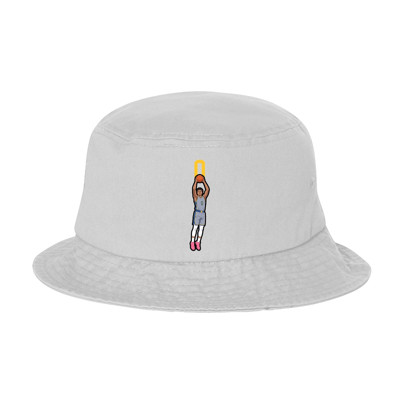 Bucket Cap — Number Top in White