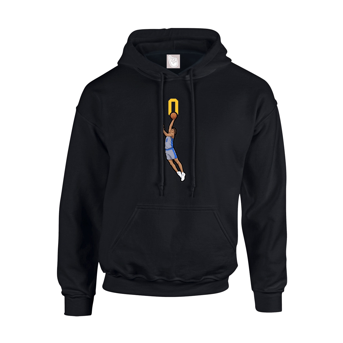 Youth Hoodie — Number Top in Black