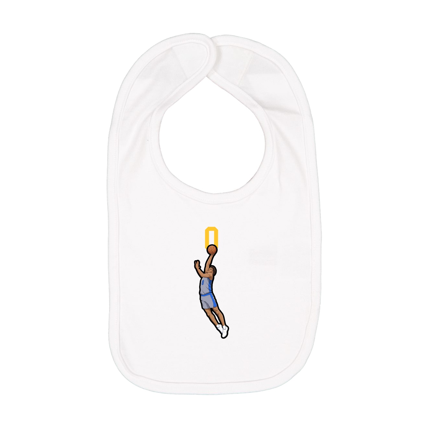Infant Bib — Number Top in White