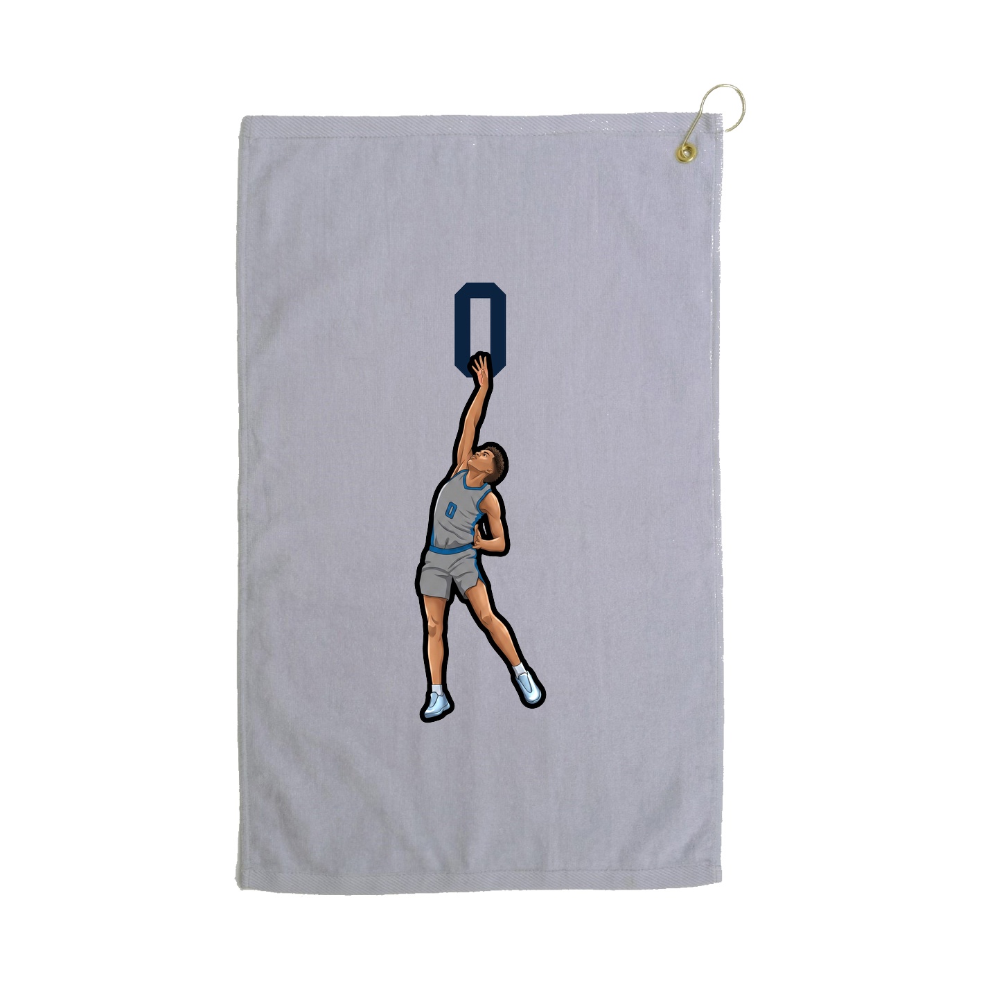 Golf Towel — Number Top in Grey
