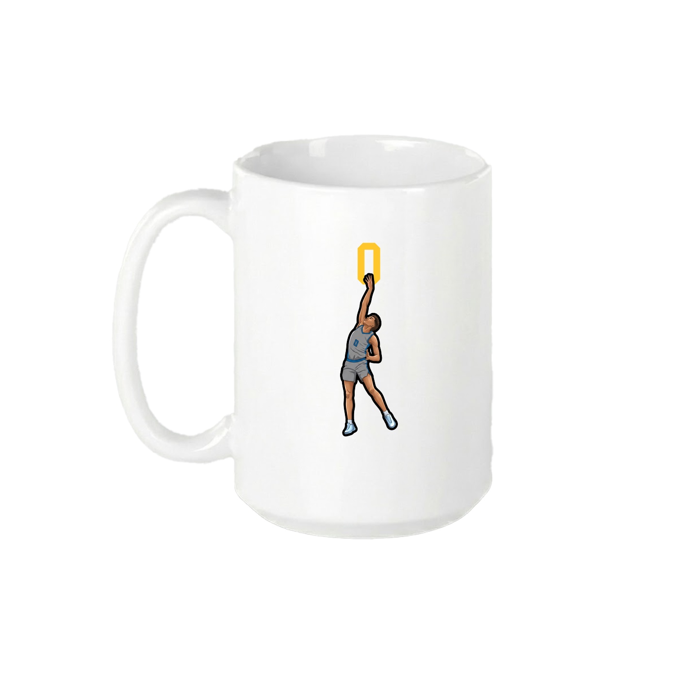 15oz Coffee Mug — Number Top in White