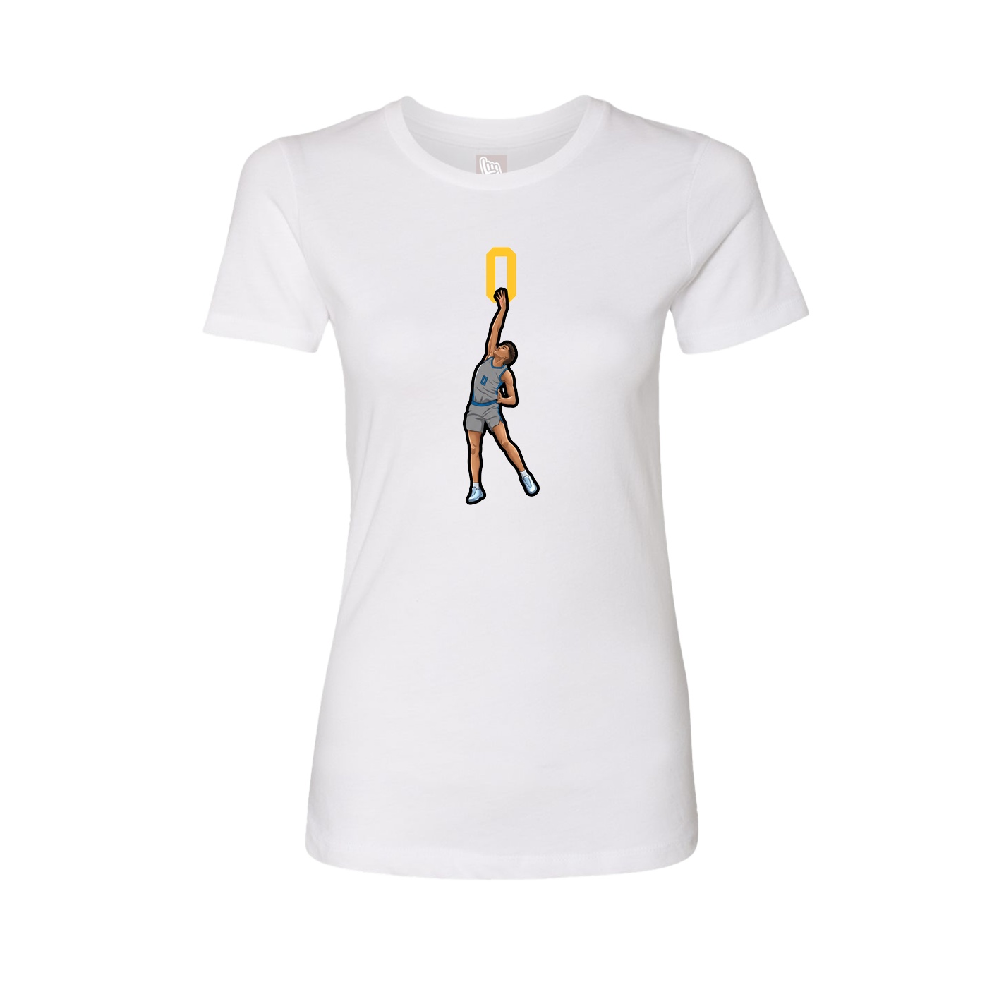 Womens Tee — Number Top in White