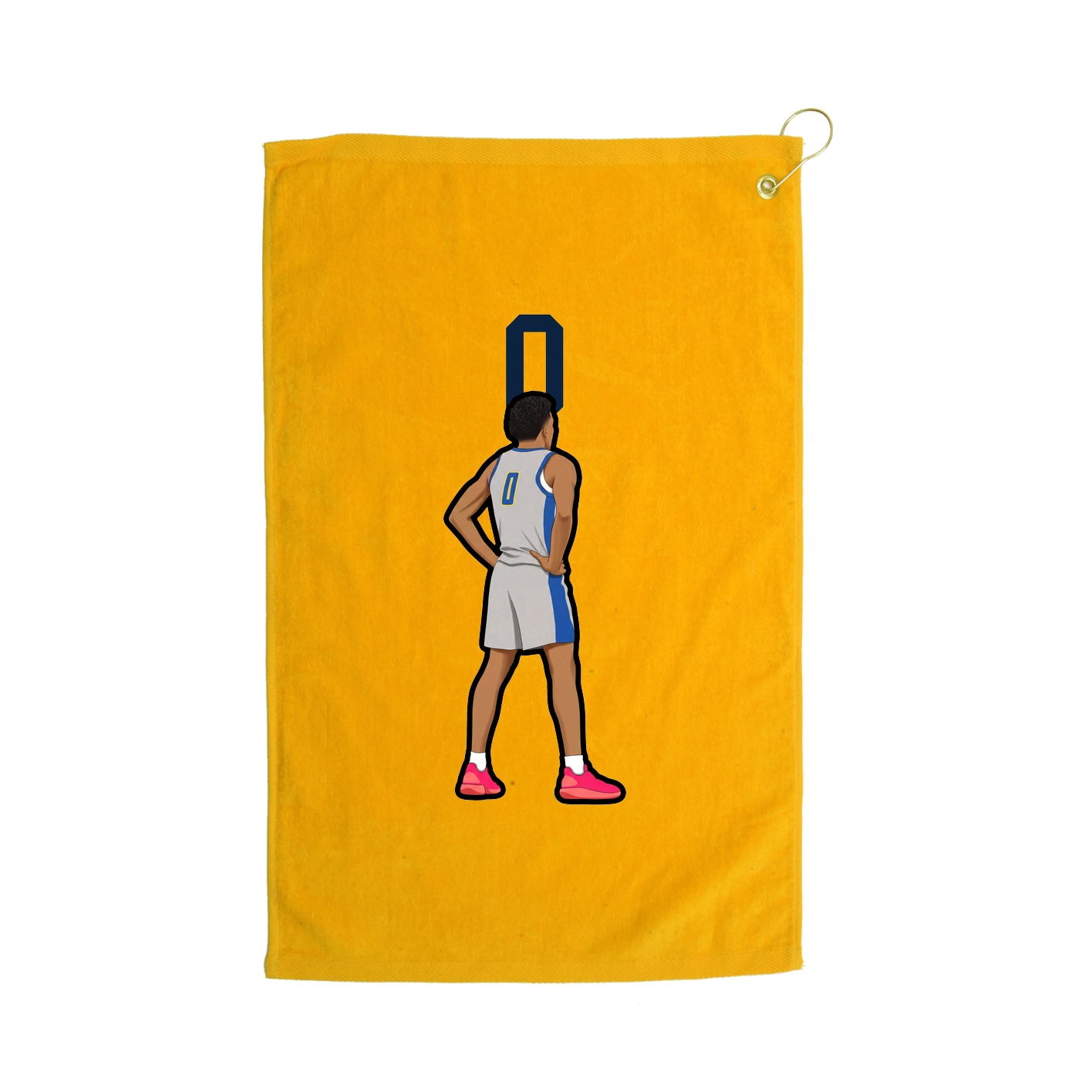 Golf Towel — Number Top in Gold