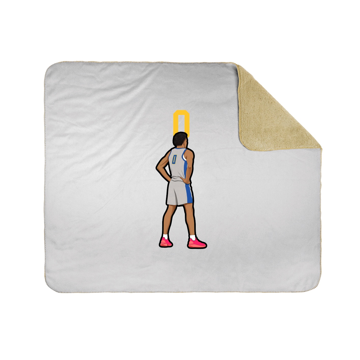 Throw Blanket — Number Top in White