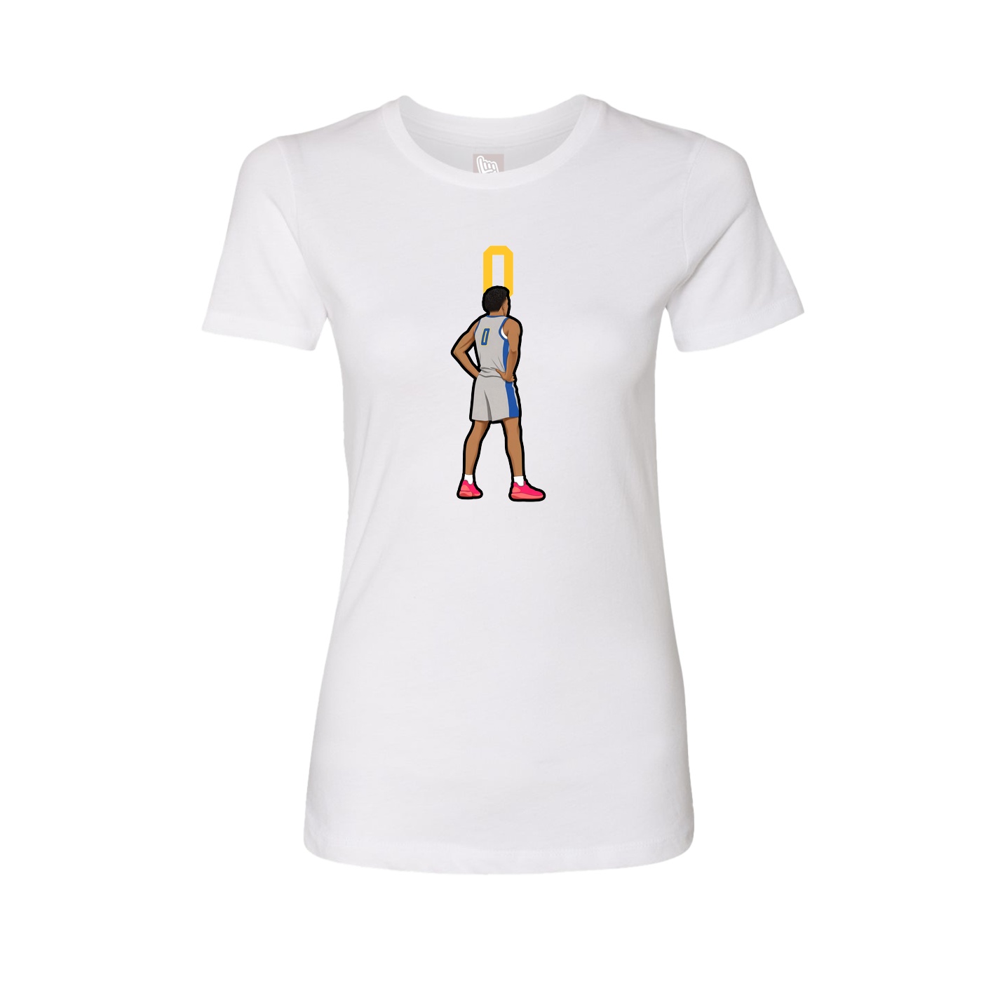 Womens Tee — Number Top in White