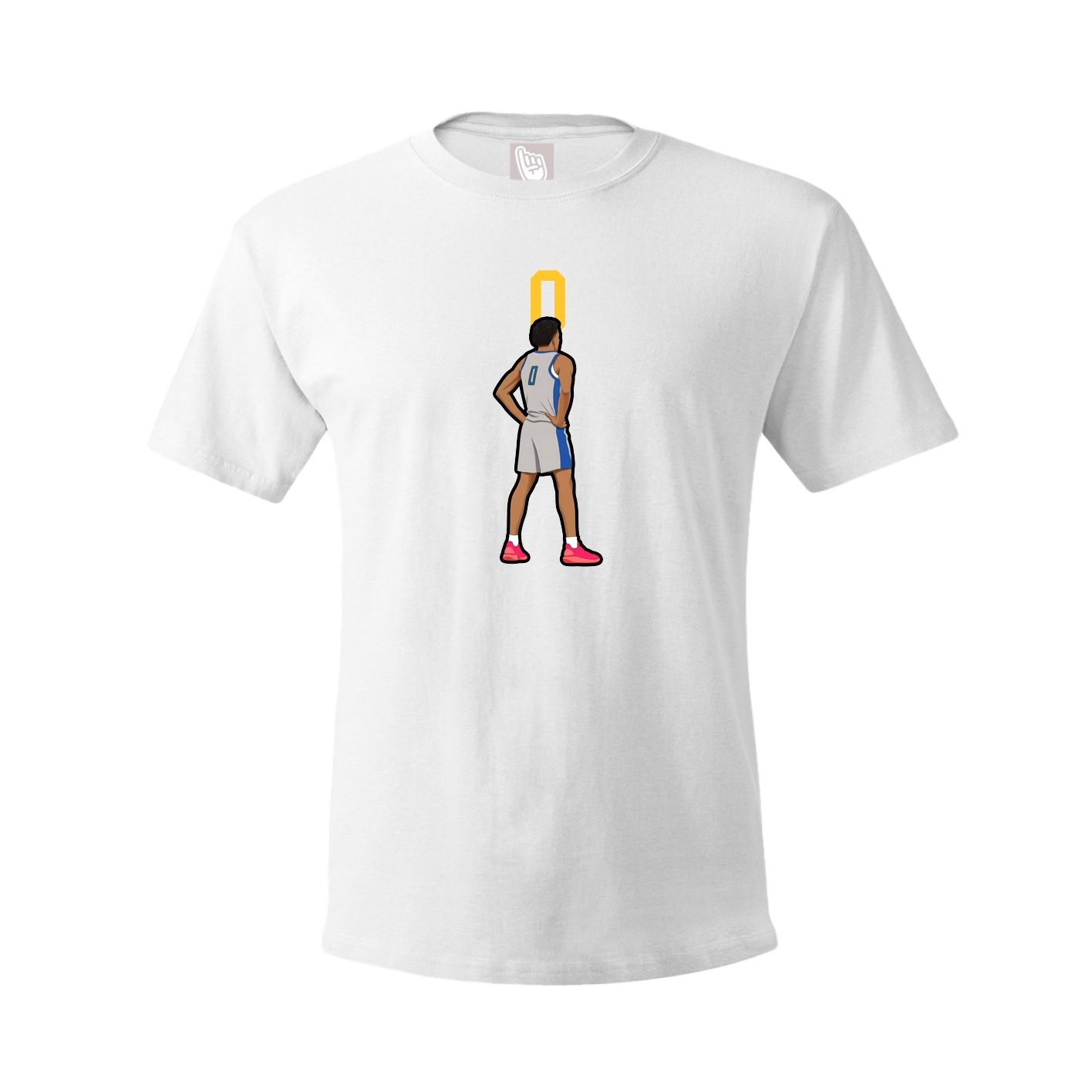 Youth Tee — Number Top in White
